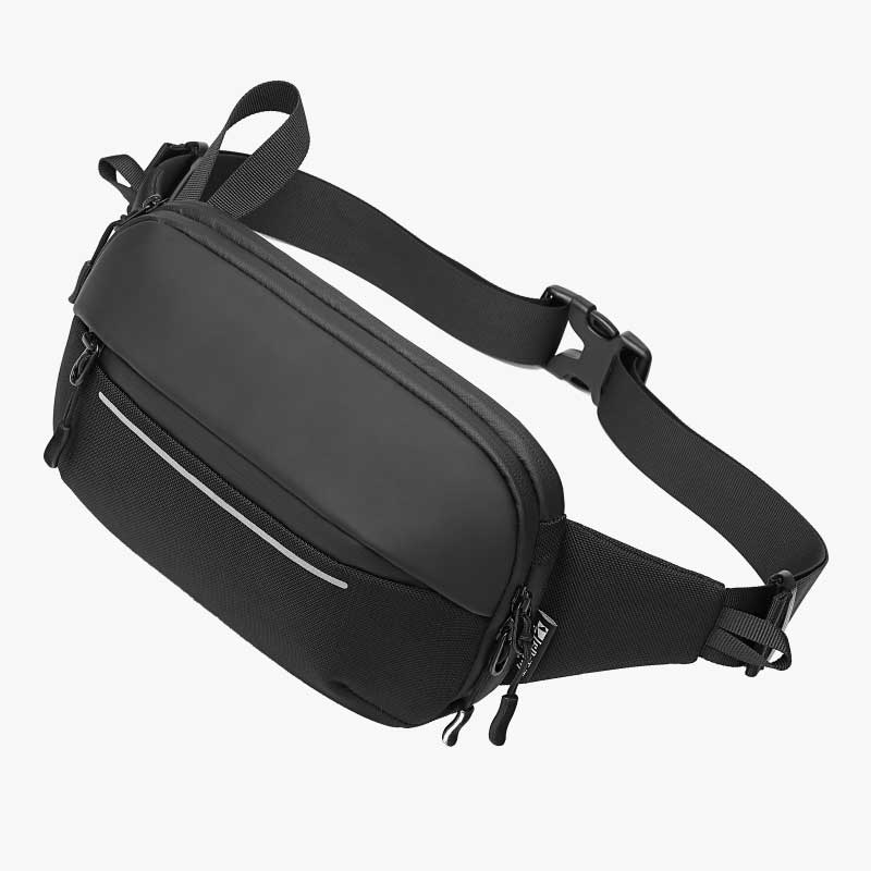Crossbody-Bag XL Schwarz großes Stauvolumen