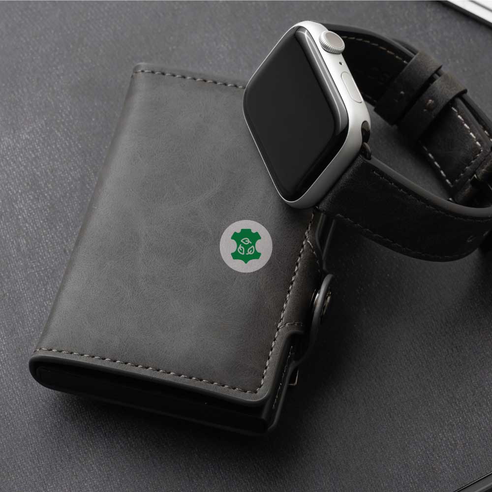 Das Smart Wallet und die Watchband - Beides aus veganem Leder