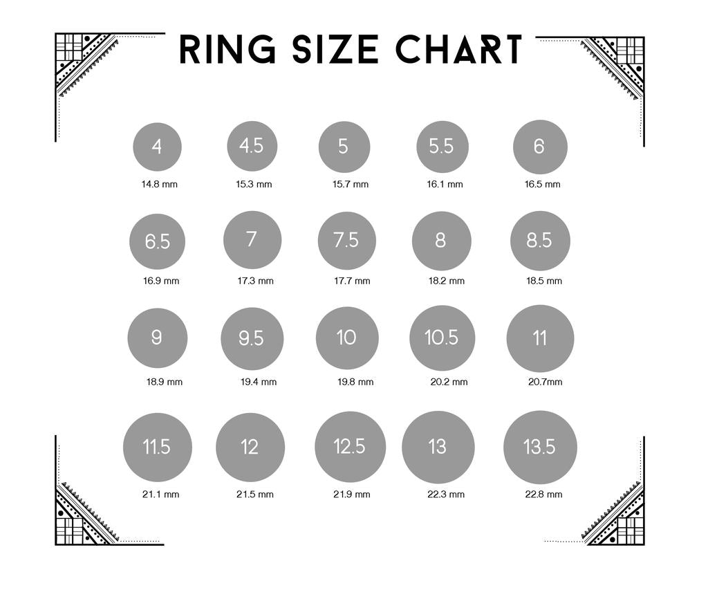 Ring size guide – ethnasia