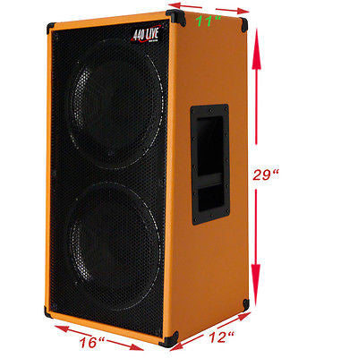 Greg S Pro Audio 2x12 Vertical Slanted Guitar Speaker Empty