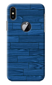 Wooden Texture iPhone X Logocut Back Cover