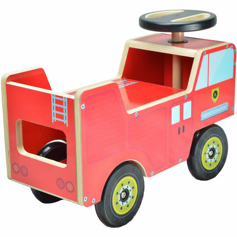 wooden ride on fire engine