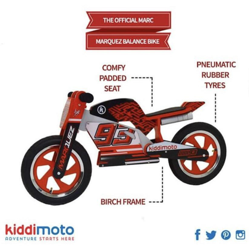 kiddimoto wooden balance bike