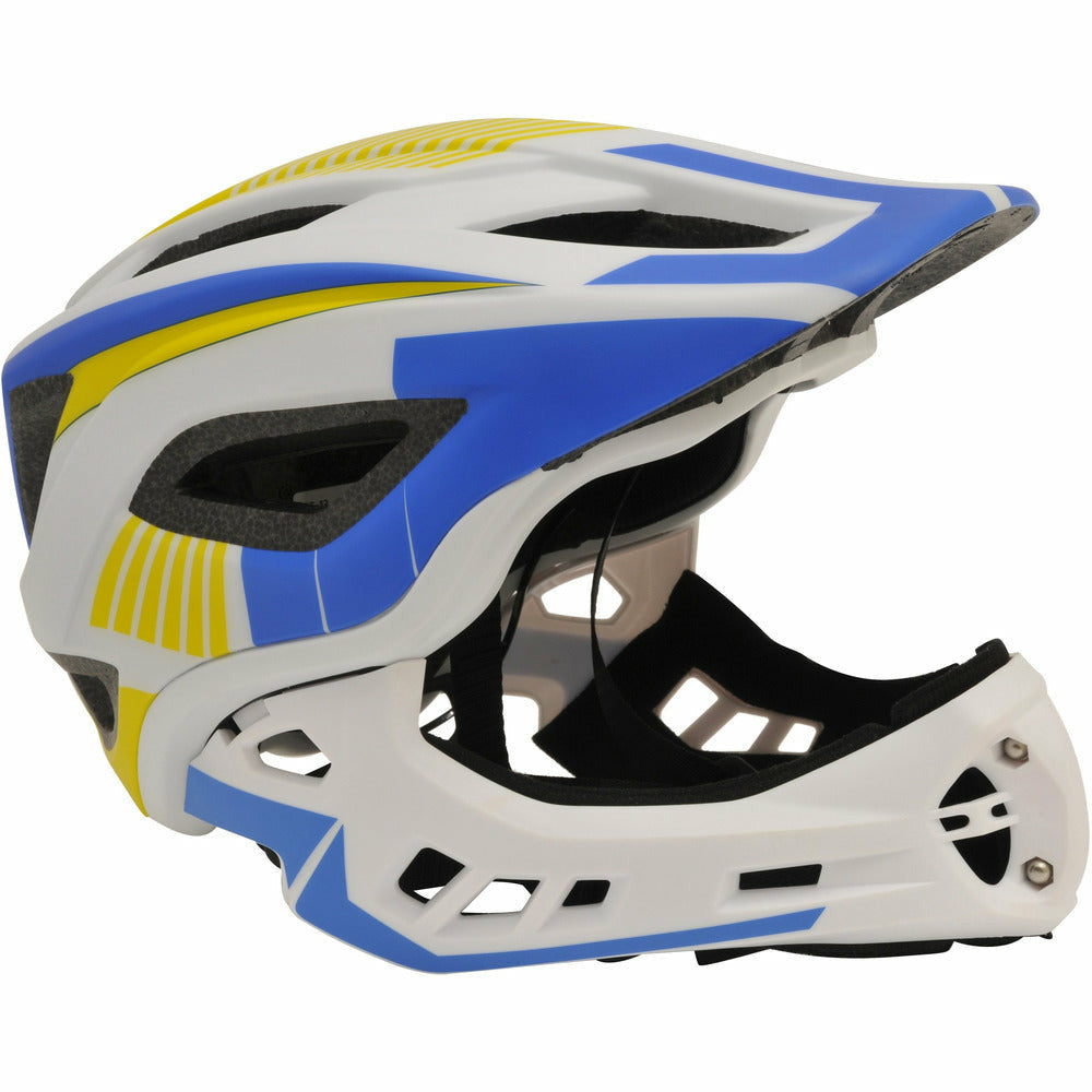 heilig Schatting dosis IKON Full Face Kids Bike Helmet | White/Blue