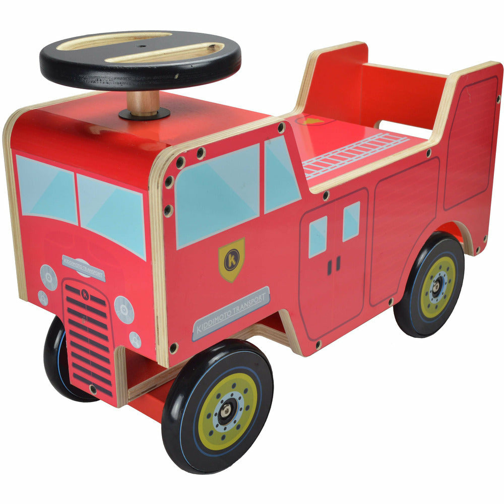 wooden fire engine ride on