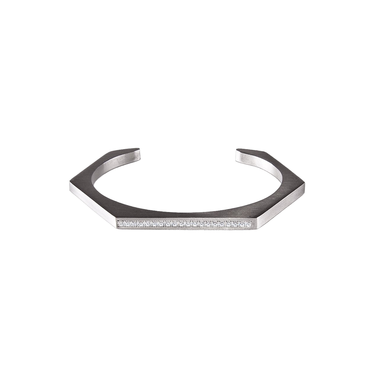B.Tiff New York - BG017W B.Tiff Edge Pave Hexagon Bangle Bracelet image 1