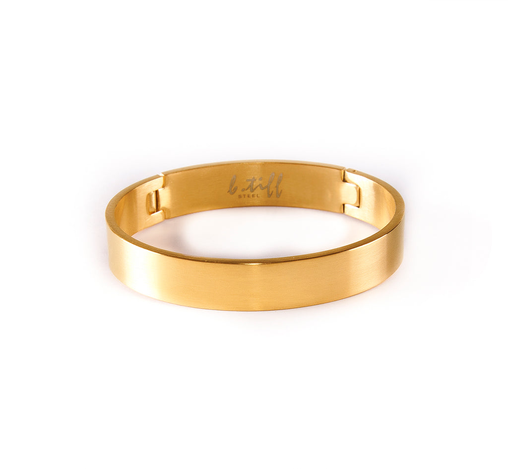 BG1200G B.Tiff Simplicity Matte Gold Bangle Bracelet – B.Tiff New York ...