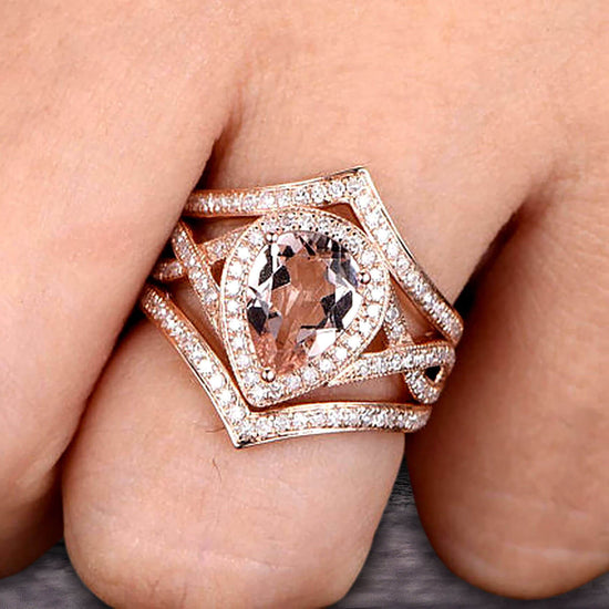 Premium Investment Jewelry  Diamond ring shape, Pink morganite engagement  ring, Jewelry rings engagement