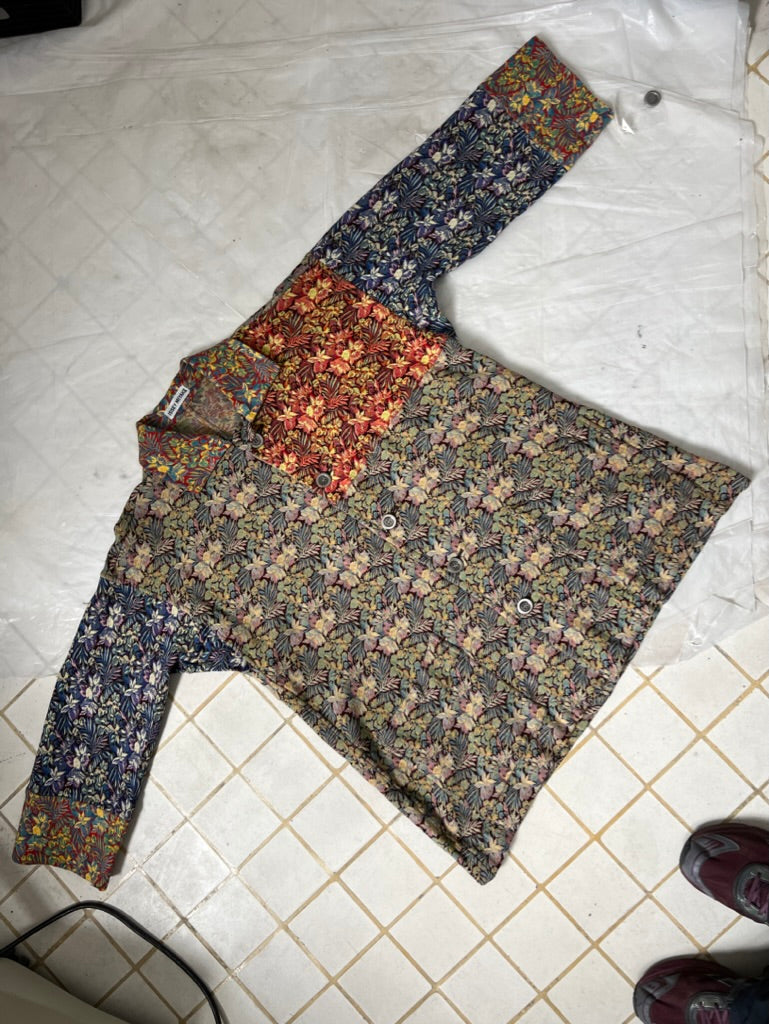 aw1993 Issey Miyake Woven Floral Jacquard Chore Jacket - Size L