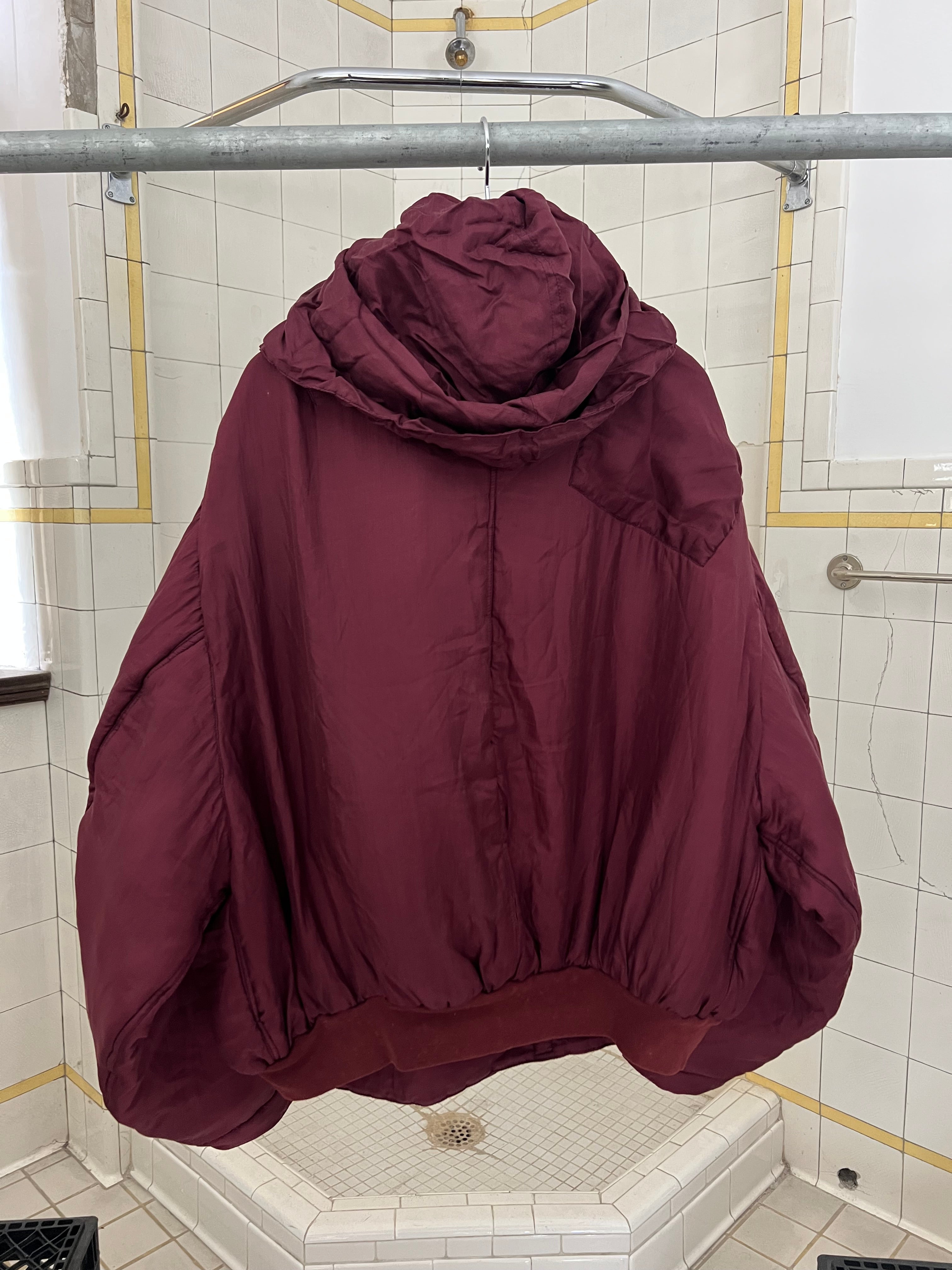 1980s Katharine Hamnett Padded Silk Double Breasted Bomber - Size XL