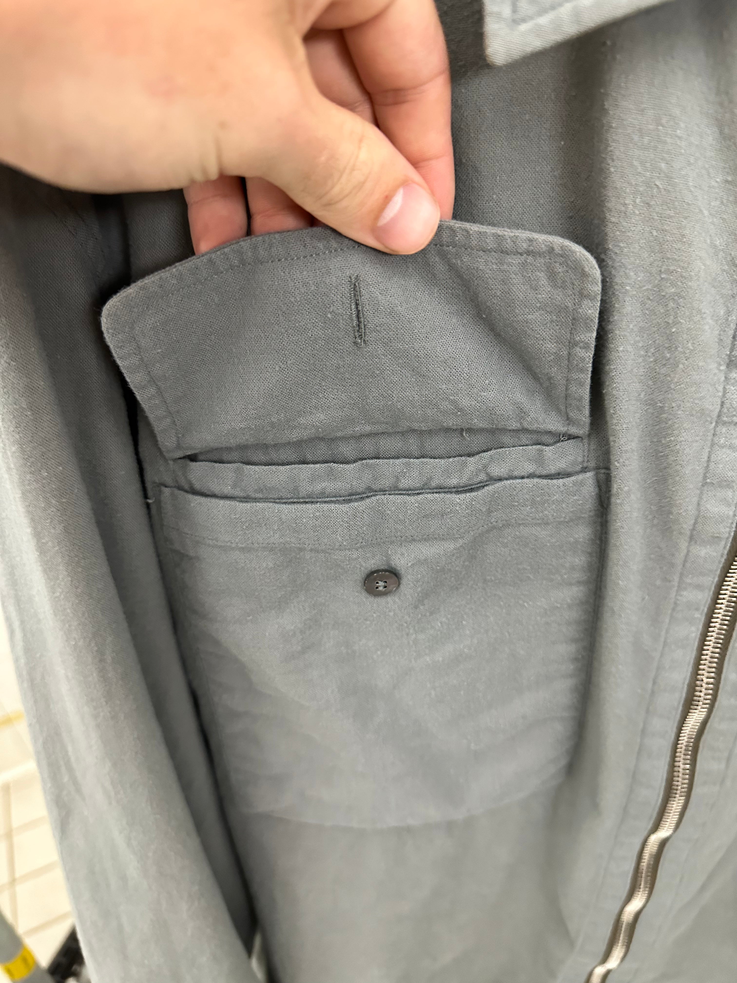Vintage 2000s Hussein Chalayan Zipper Work Shirt with Multi Front Pockets - Size M