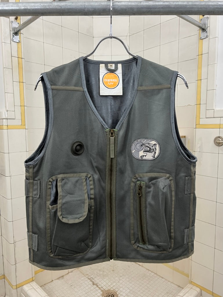 1990s Diesel Mesh Cargo Vest - Size M