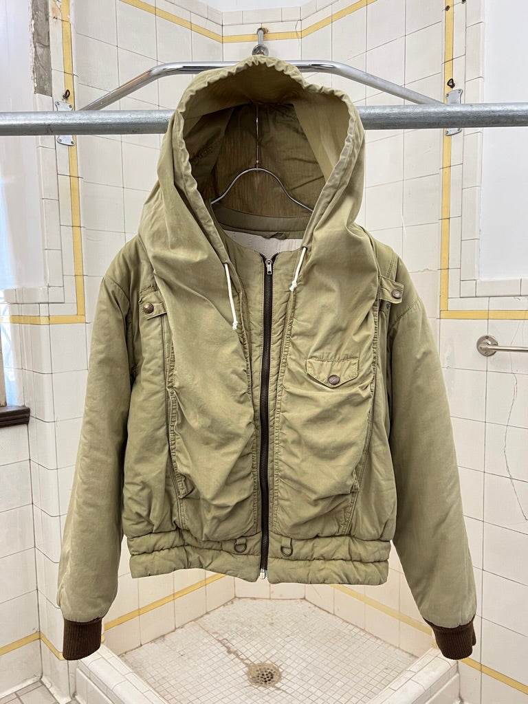 1980s Marithe Francois Girbaud x Closed Khaki Hooded Life Preserver Jacket - Size M