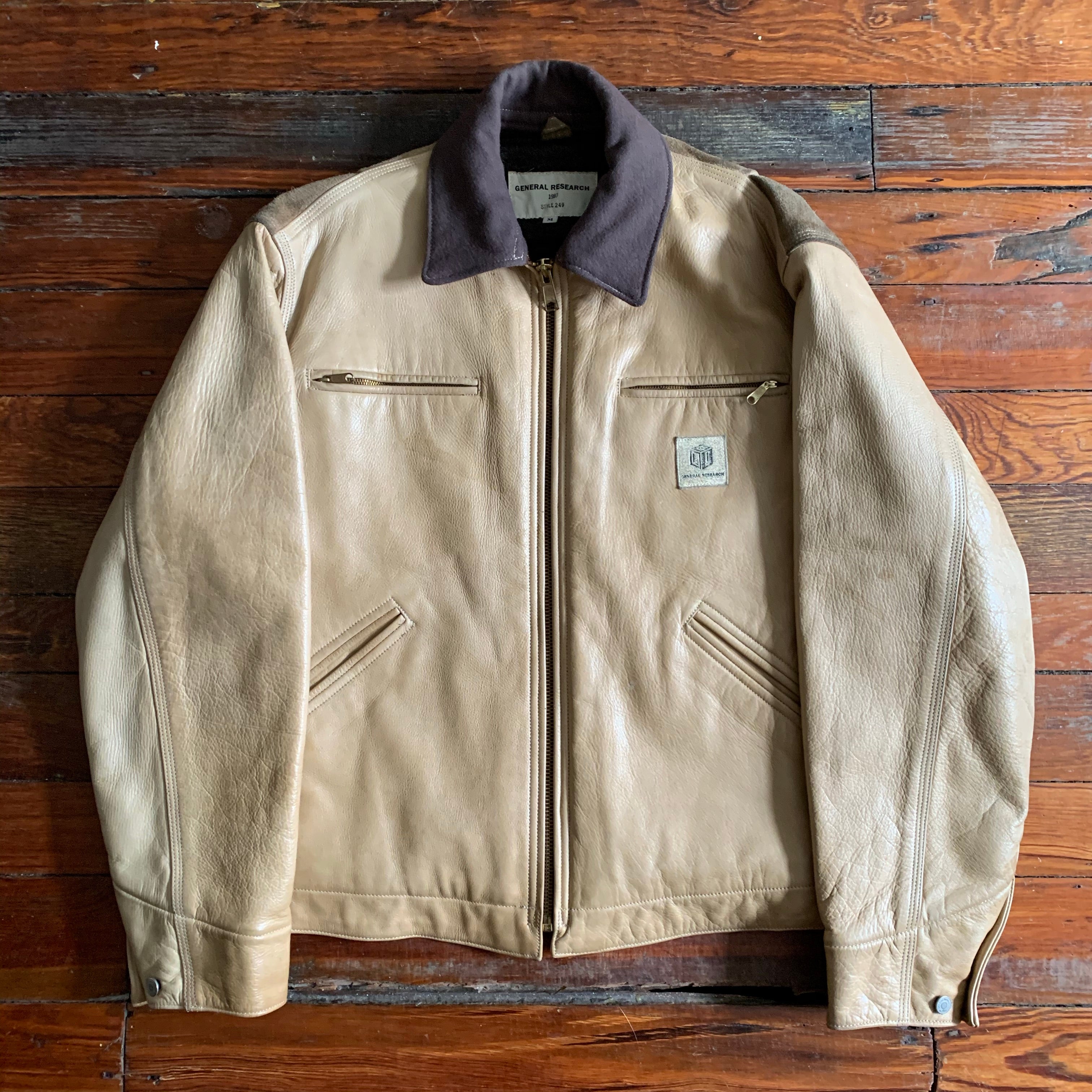 1997 General Research Leather Worker Jacket - Size M