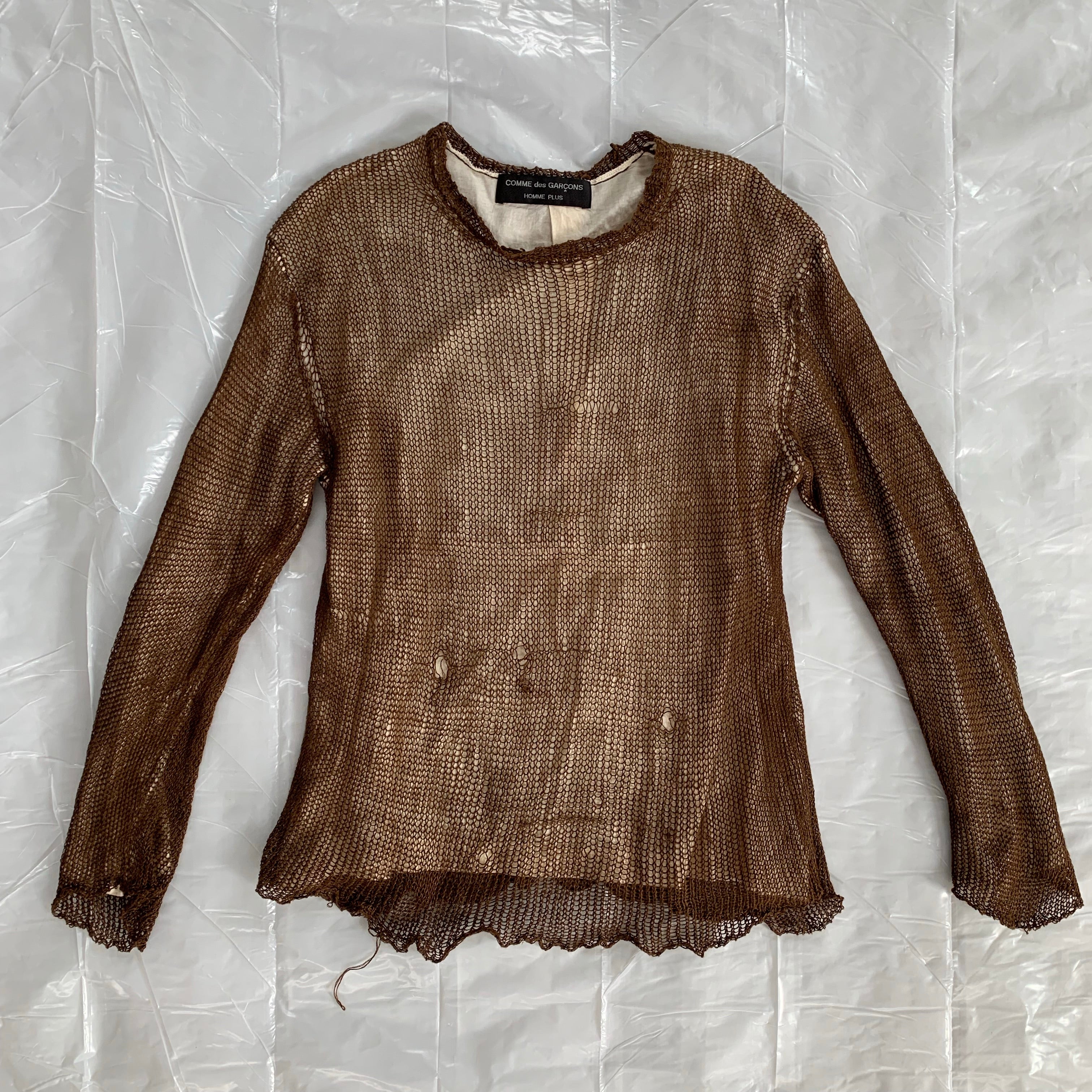 1995 CDGH+ Distressed Mesh Layered Shirt - Size M