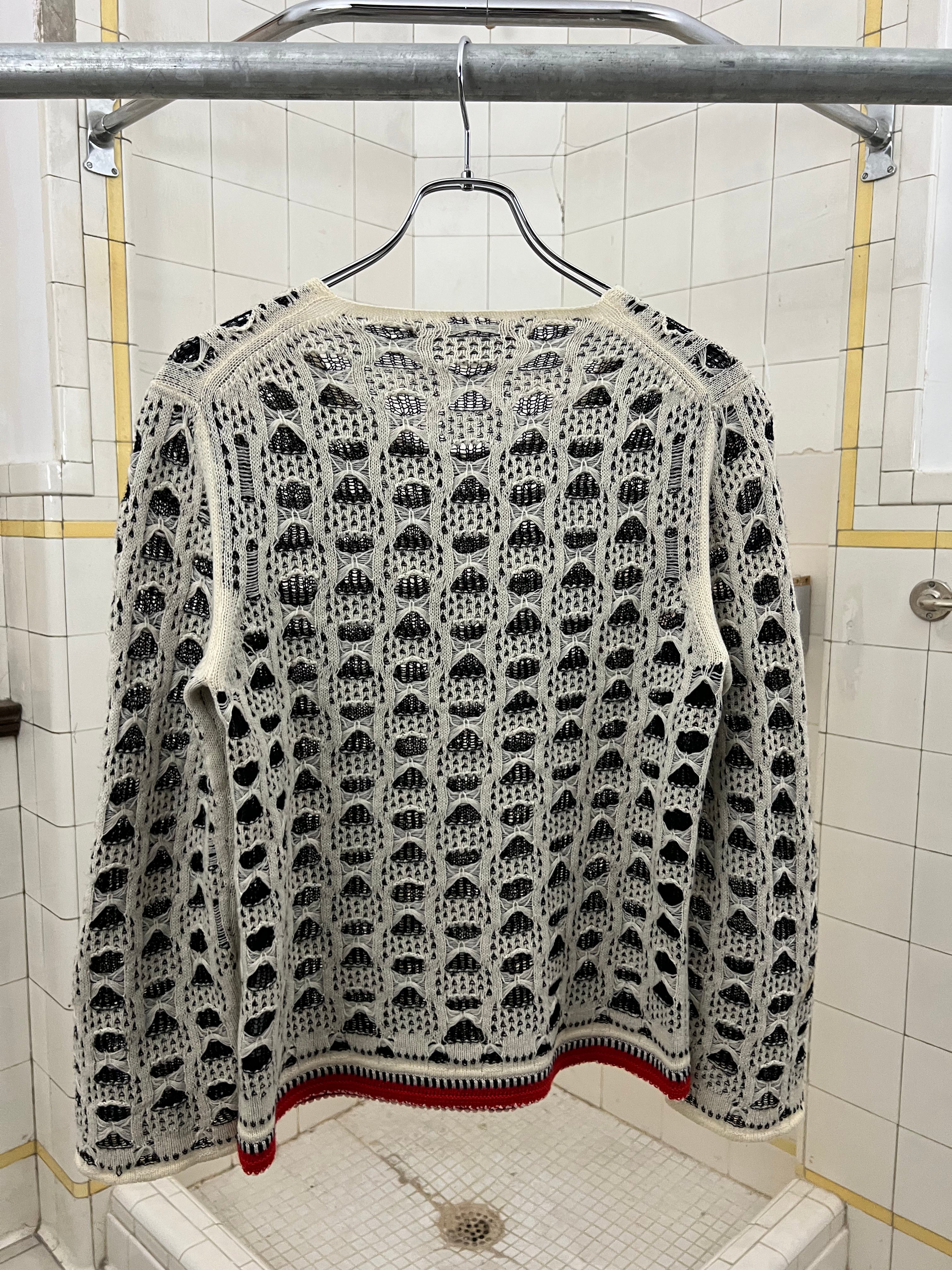 2001 Comme des Garcons Low Gauge Knitted Cutout Sweater - Size S