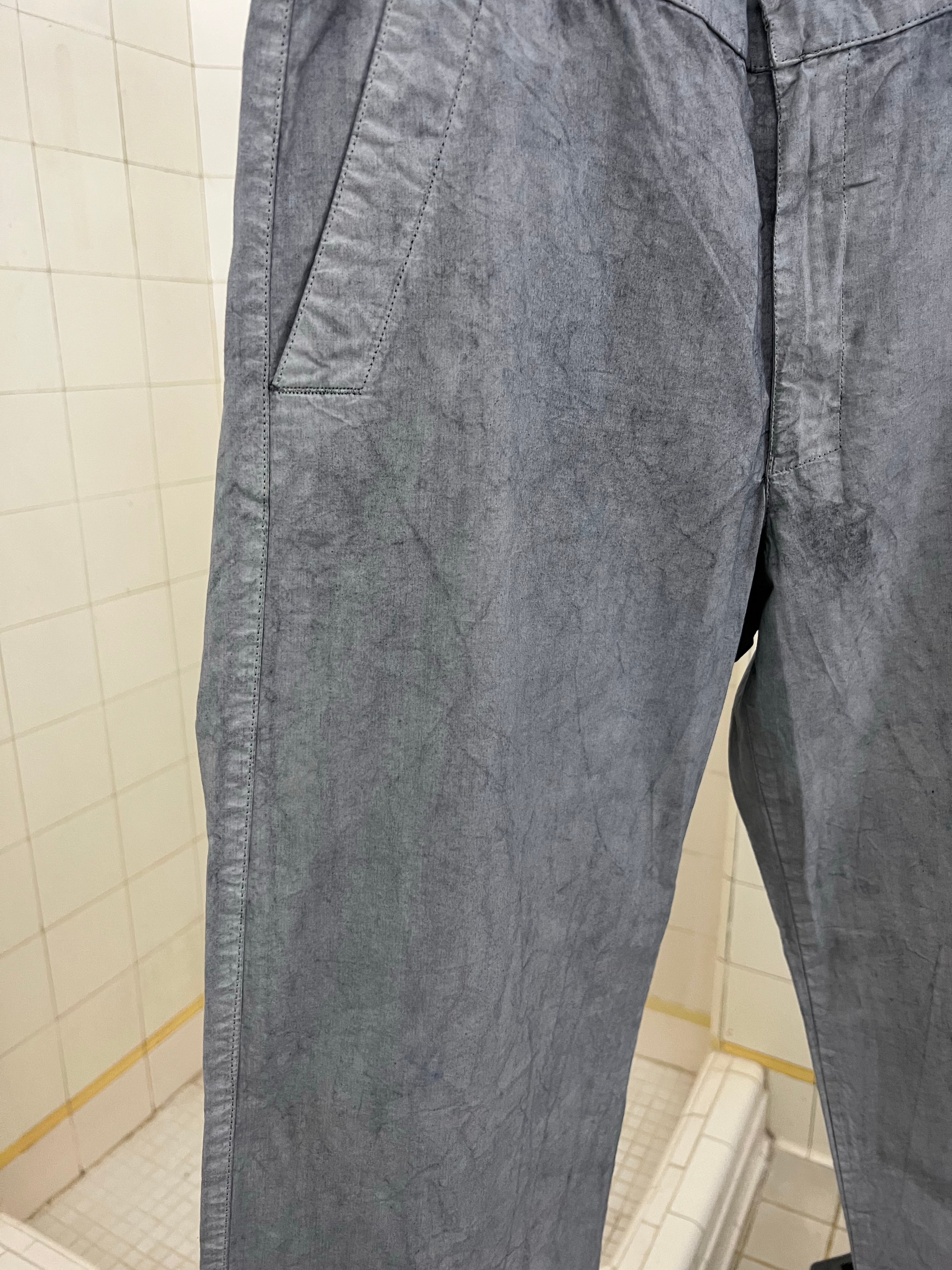 2000s Mandarina Duck Overdyed Trousers with Back Pocket Zipper Detail - Size L