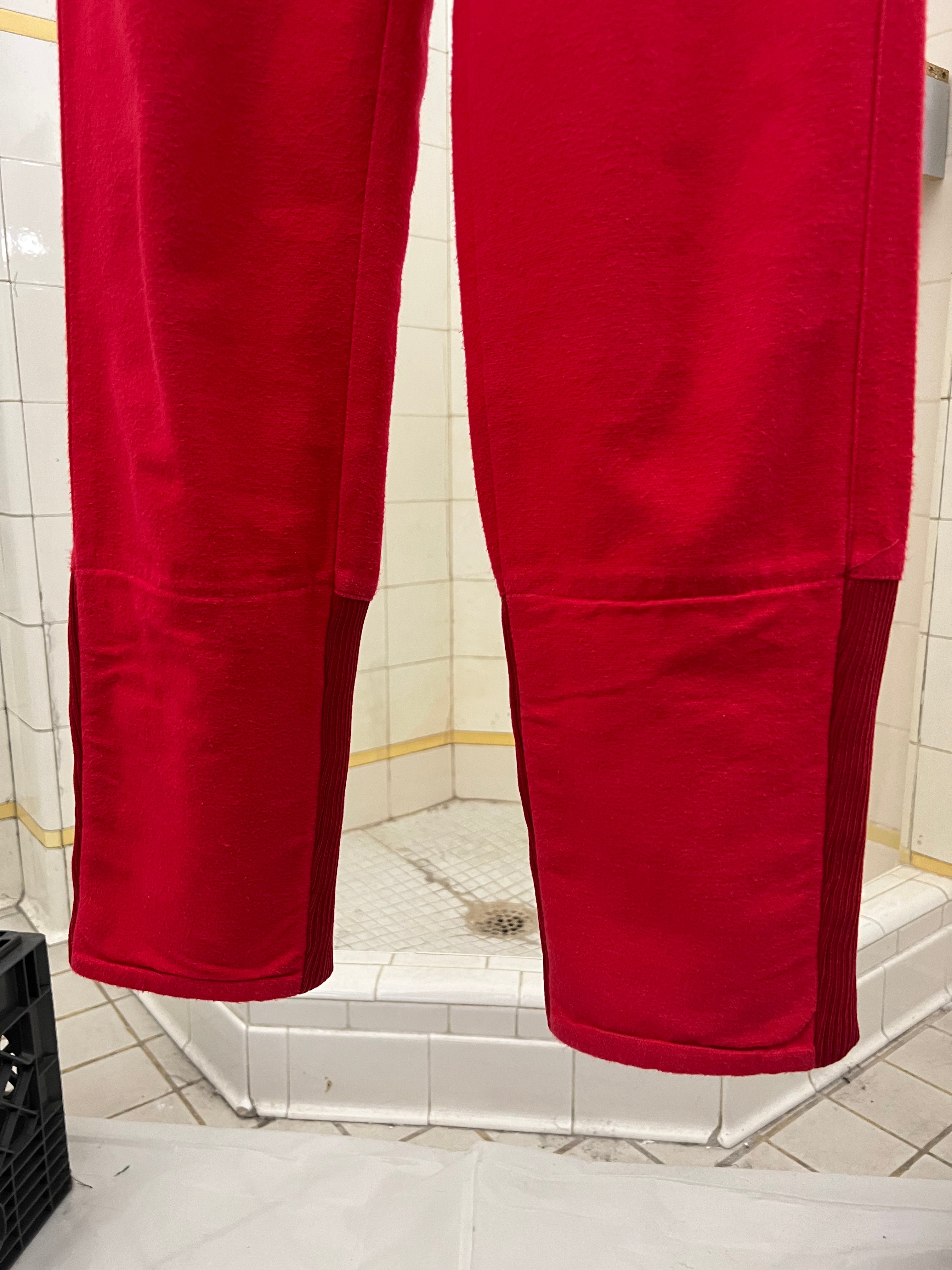 1980s Marithe Francois Girbaud x Closed Canvas Riding Pants in Red - Size XXS