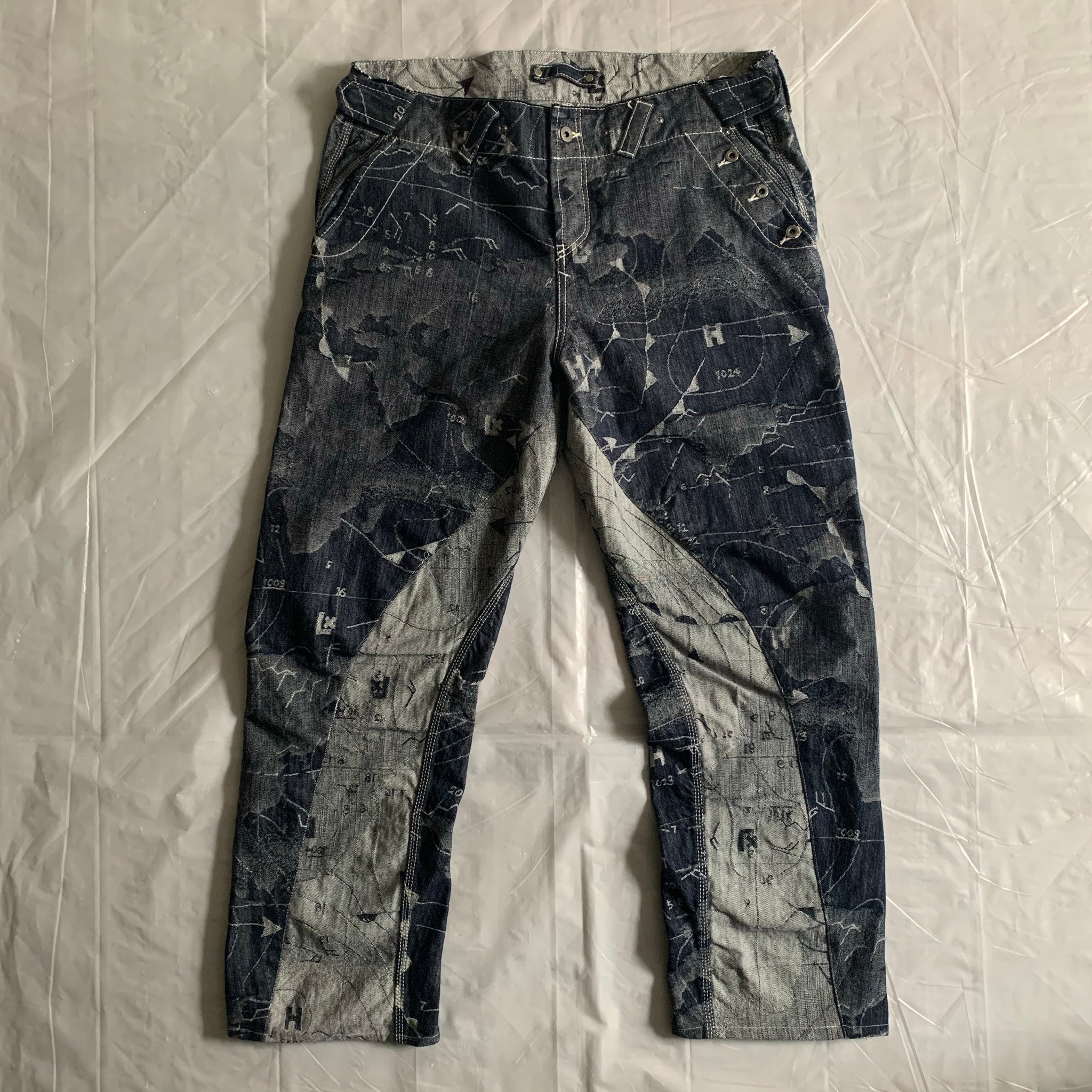 ss2008 Issey Miyake APOC Mapping Graphic Denim - Size XL