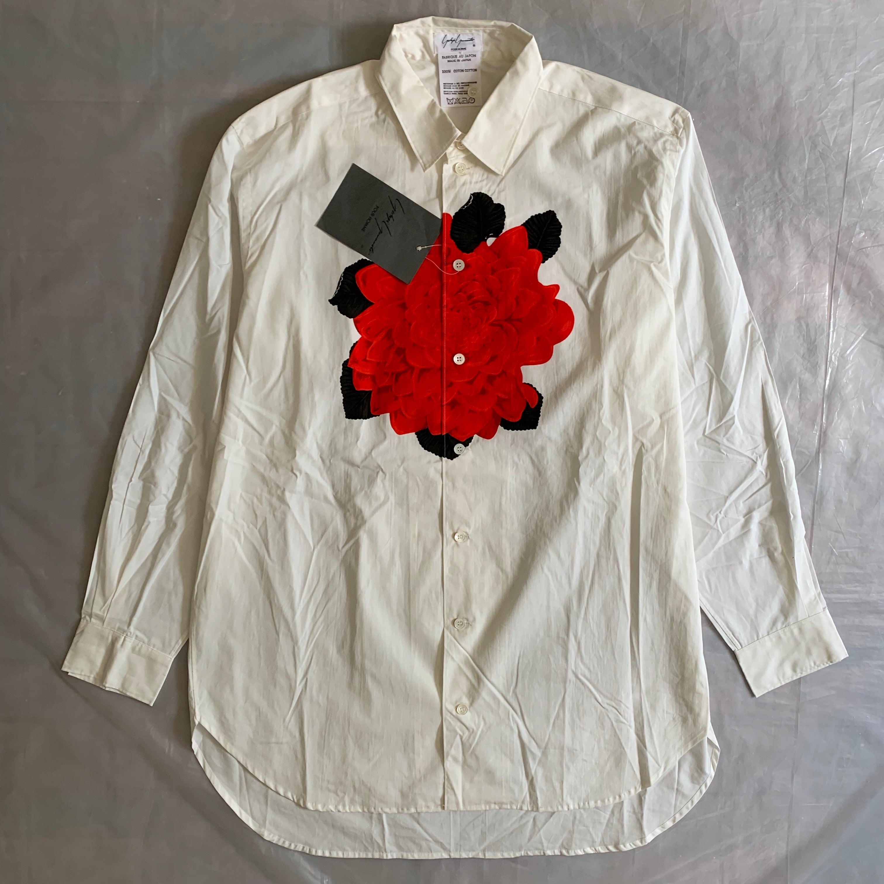 ss1987 Yohji Yamamoto Center Rose Shirt - Size OS