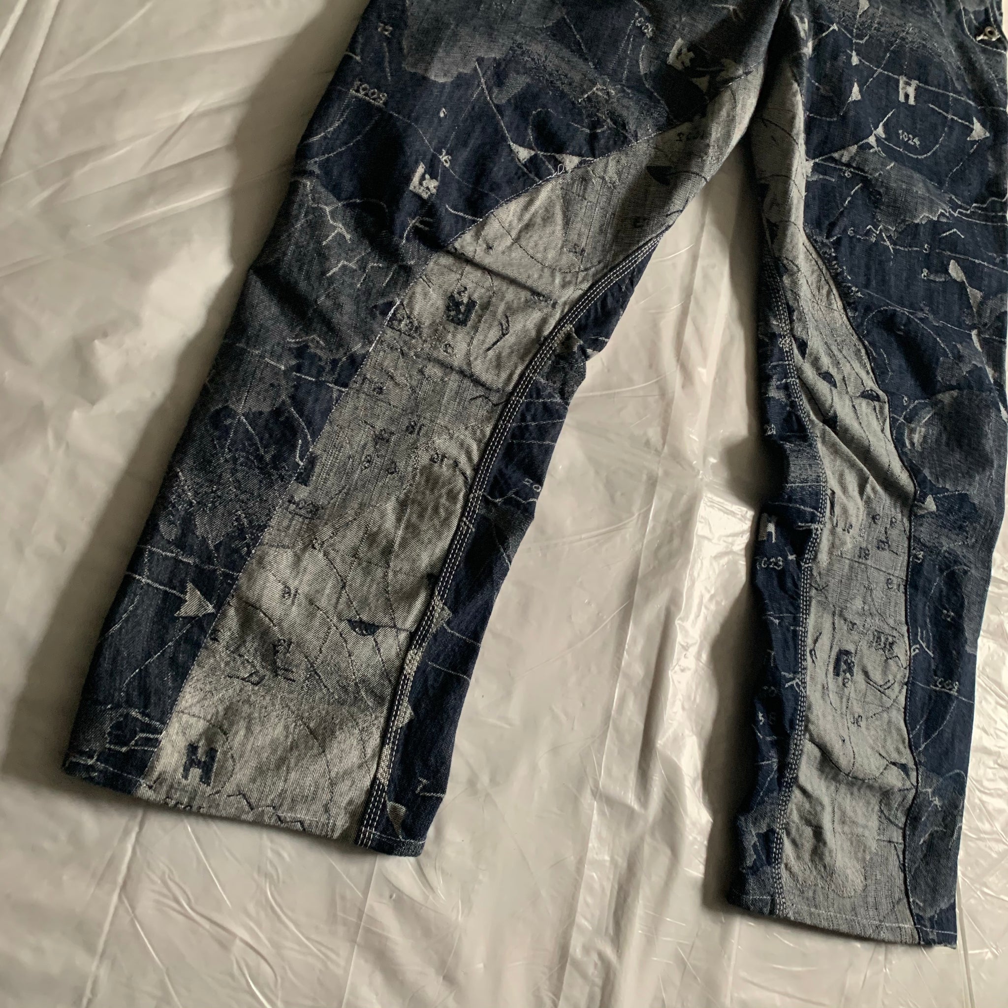 ss2008 Issey Miyake APOC Mapping Graphic Denim - Size XL