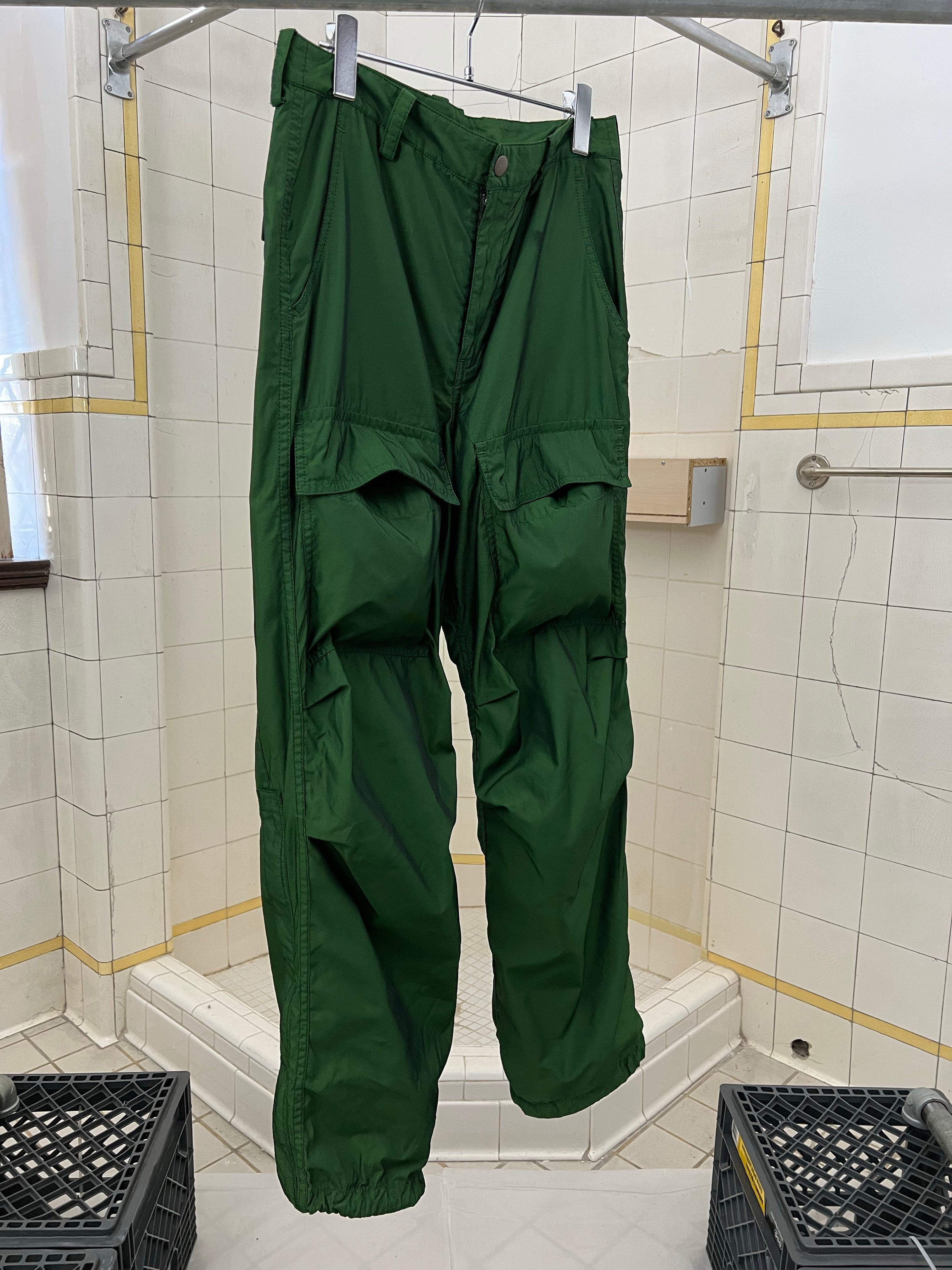 ss2007 Issey Miyake Green Textured Nylon Tactical Pants - Size M