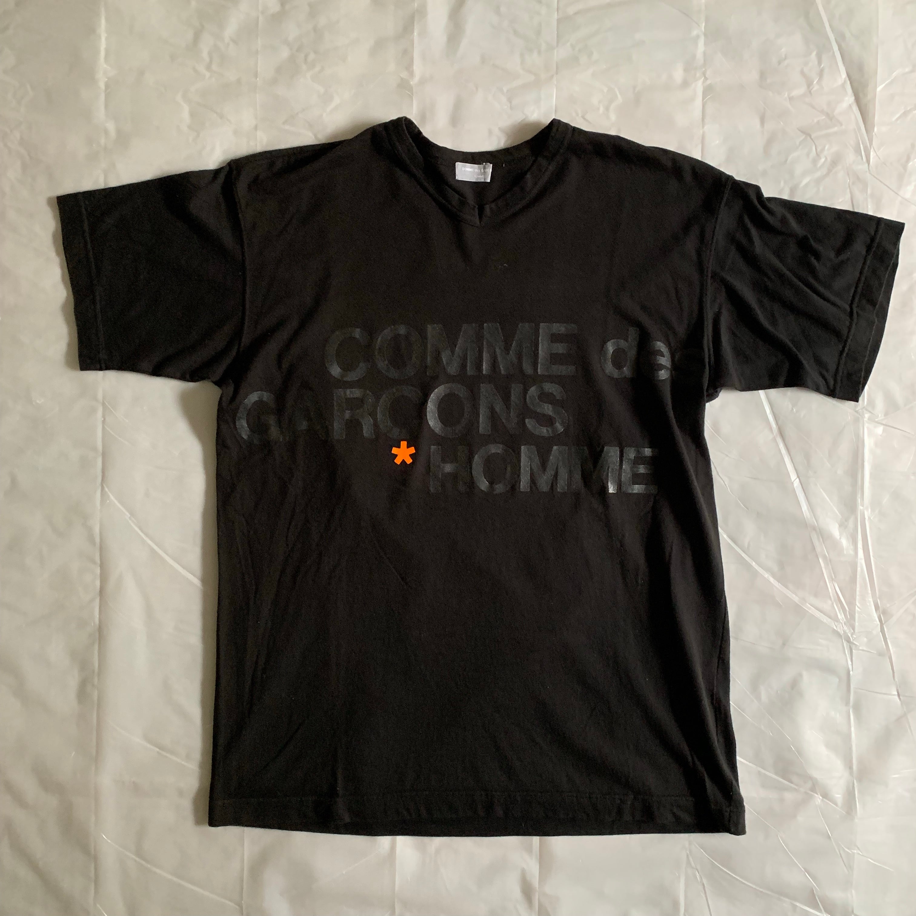 1998 Comme des Garcons Homme Black Logo Tee - Size L