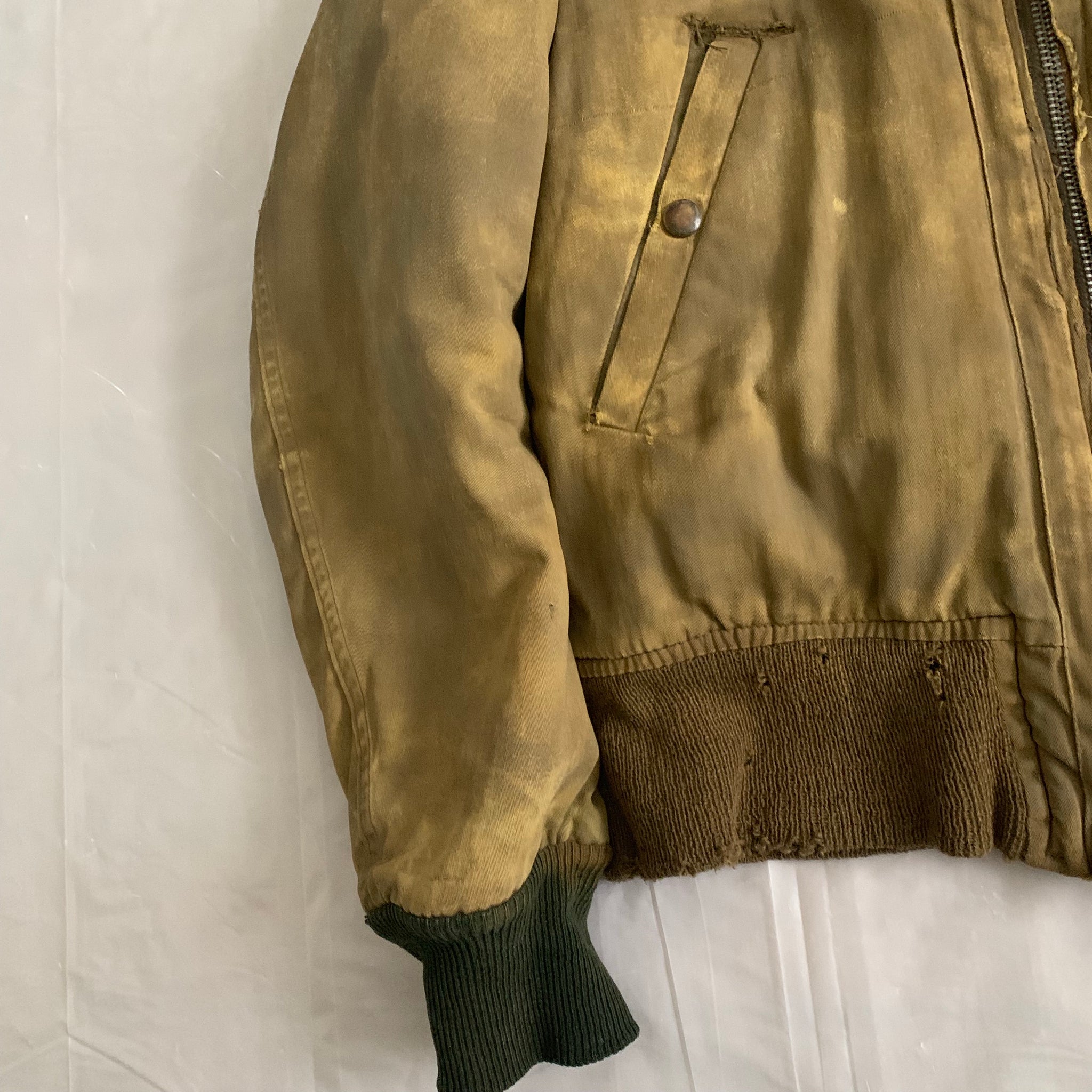 1940s Vintage WW2 Distressed B-15 Flight Jacket - Size S