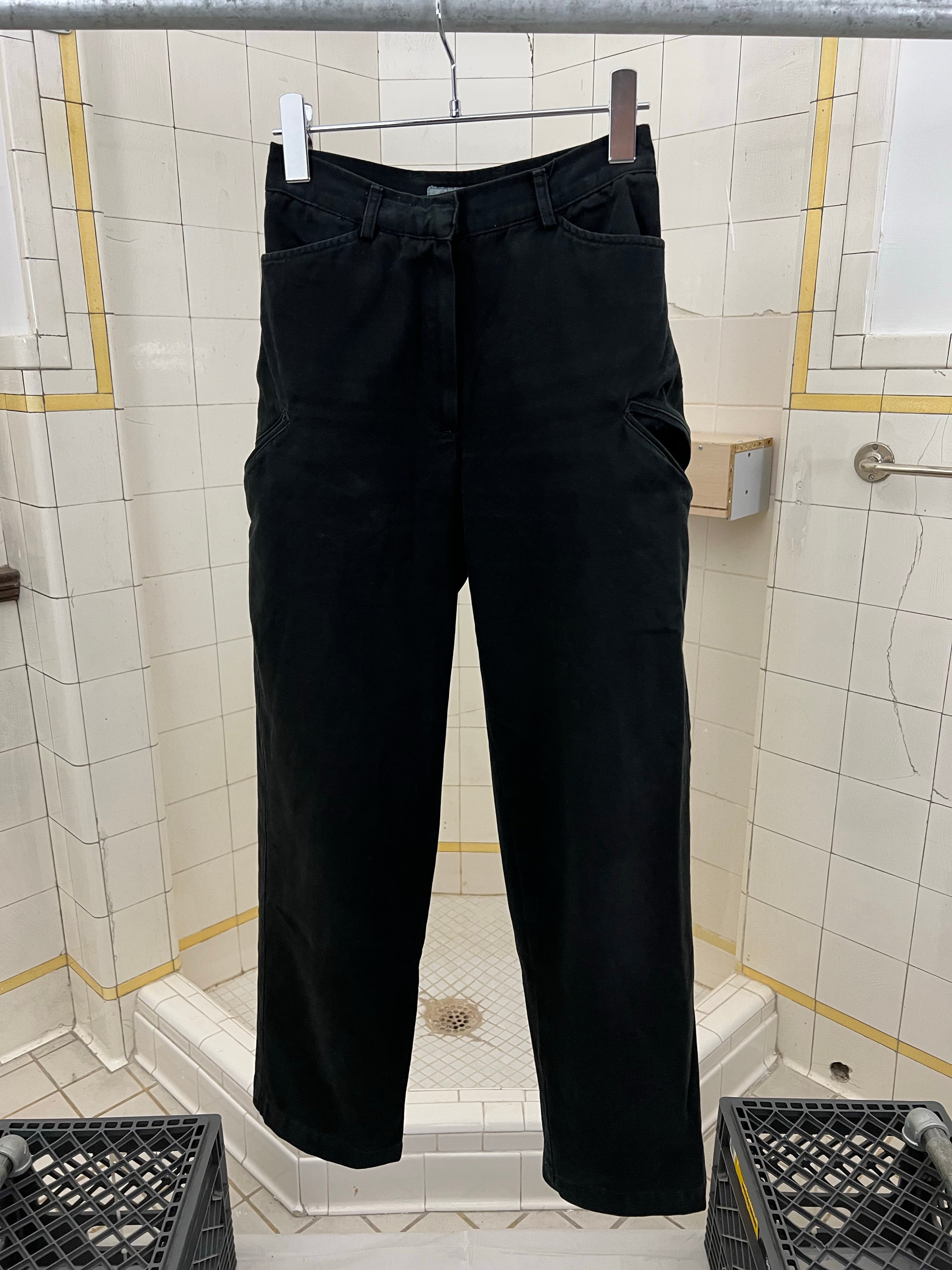 Late 1990s Mandarina Duck Curved Side Seam Slit Pocket Workpants - Size XS