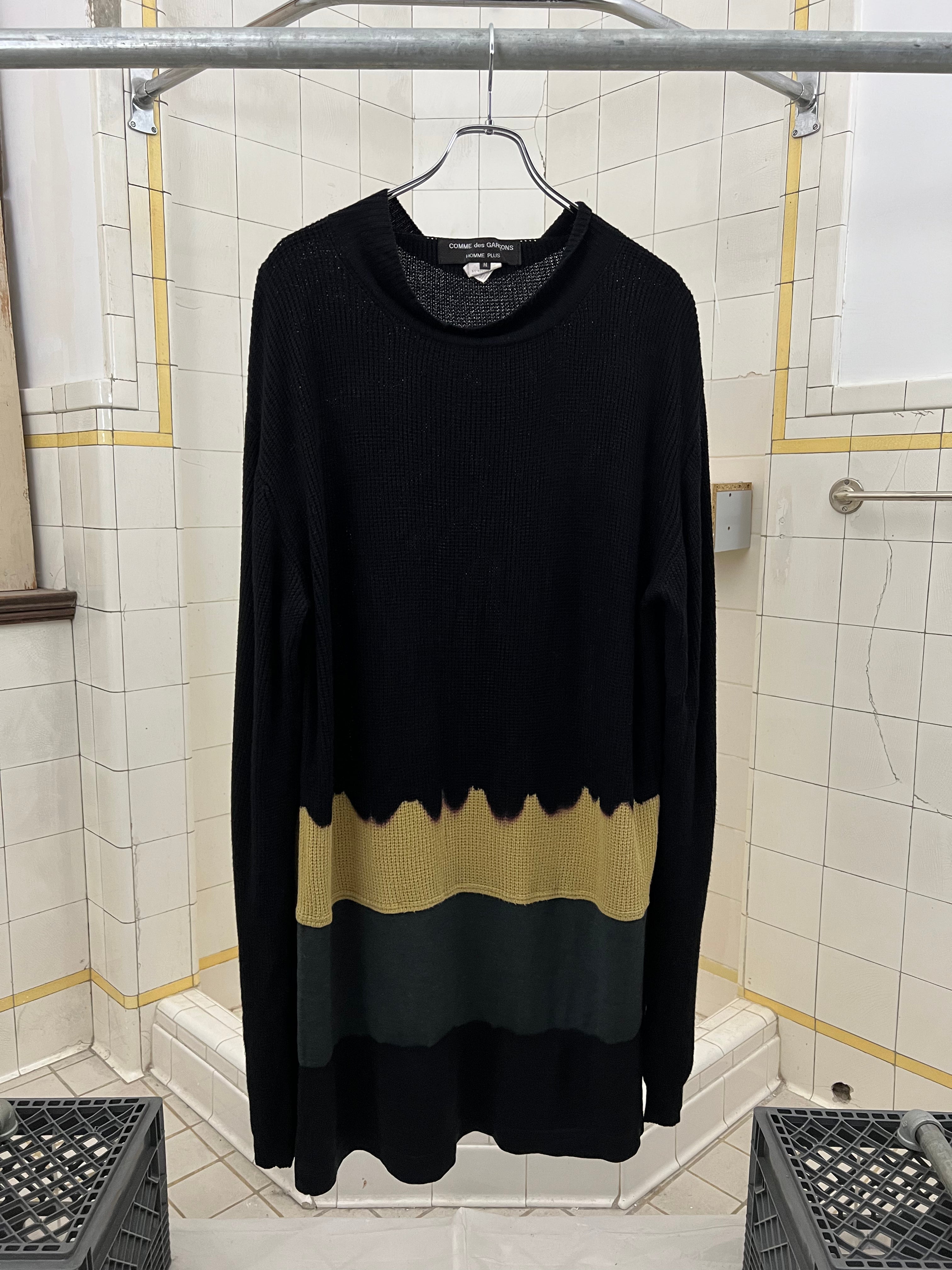 aw1993 Comme des Garcons Homme Plus Oversized Mockneck Bleached Knit Sweater - Size XL