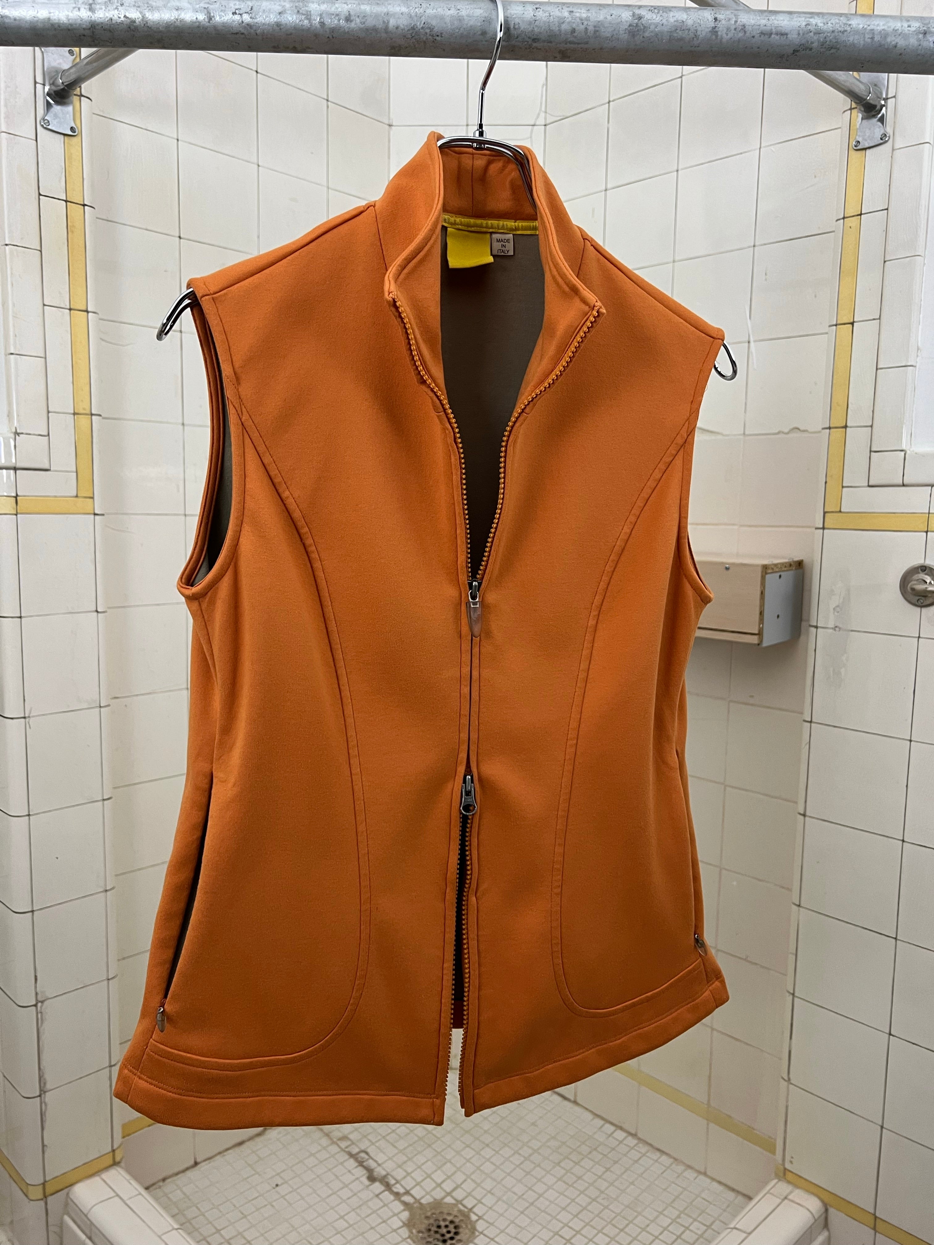 2000s Mandarina Duck Orange Contemporary Vest - Size XS