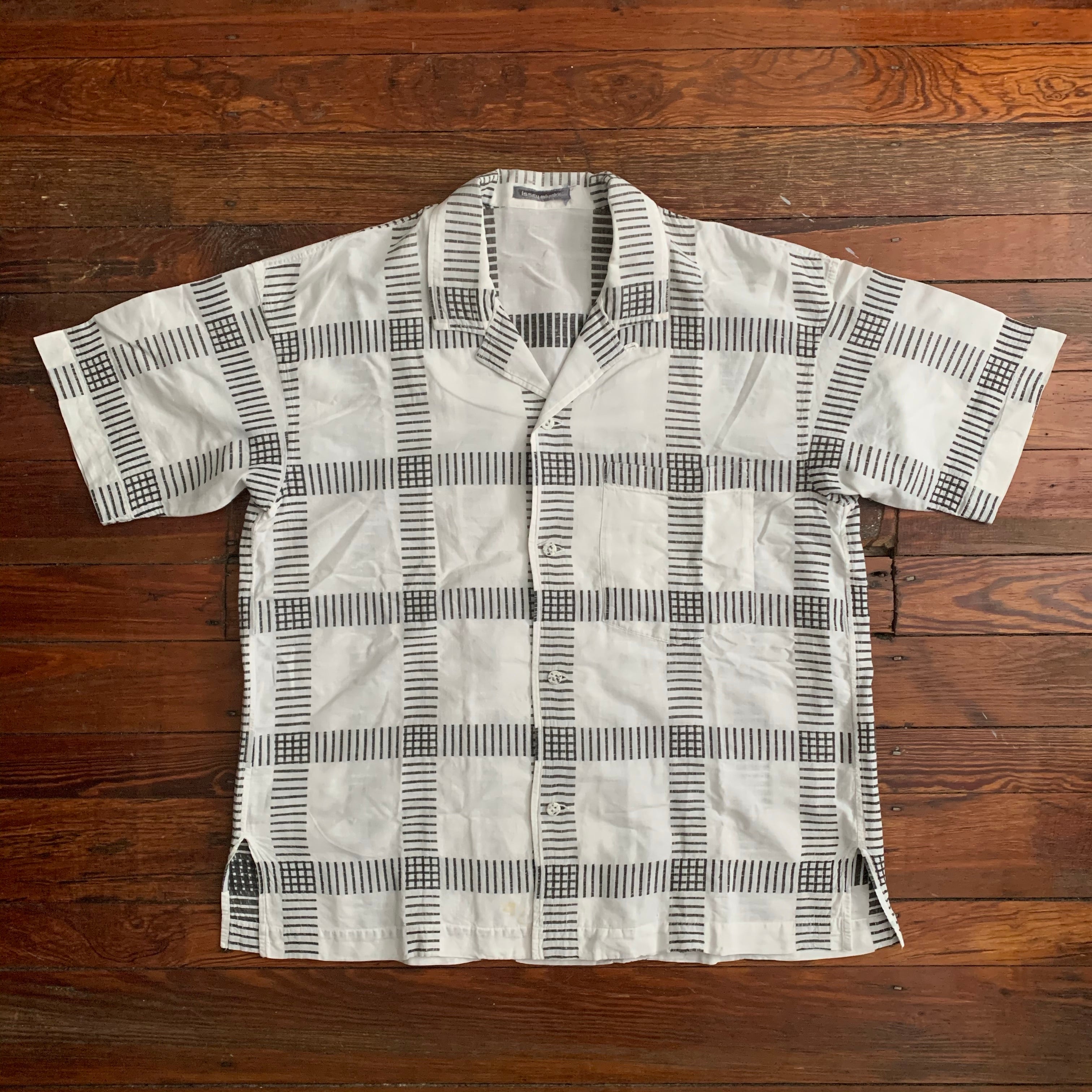 1980s Issey Miyake Checkered Linen Shirt - Size OS