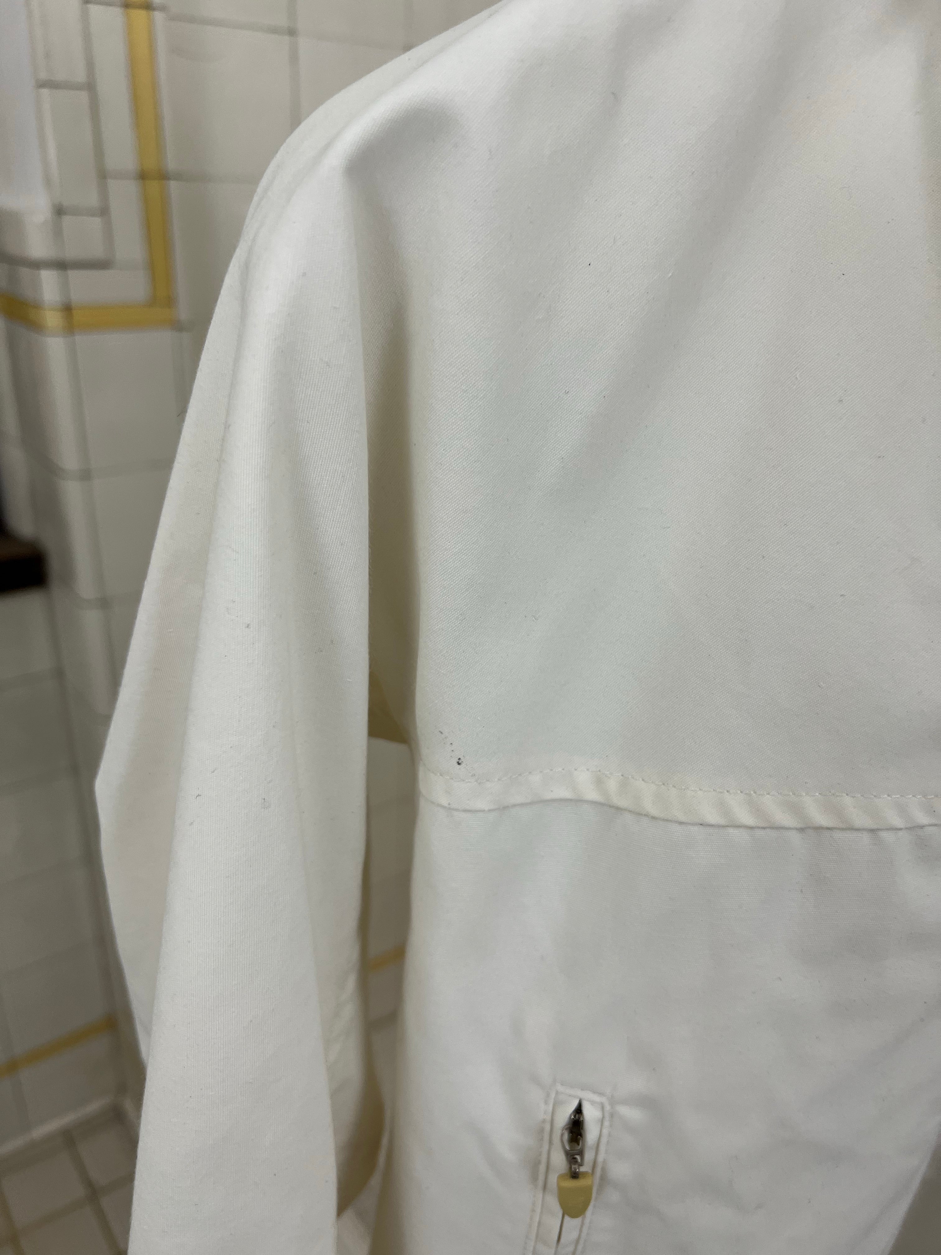 Late 1990s Mandarina Duck White Technical Jacket with Packable Hood - Size S