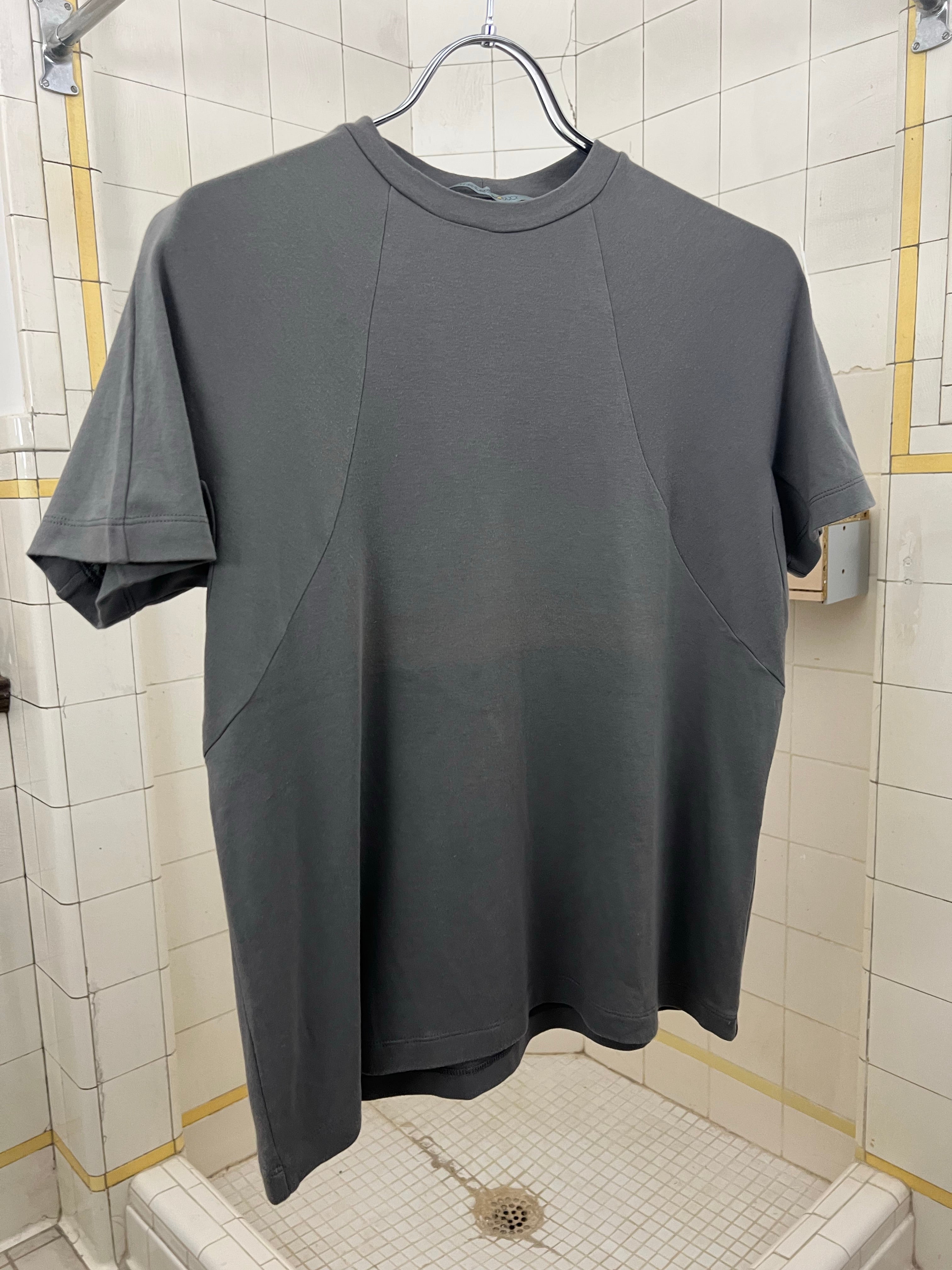 Late 1990s Mandarina Duck Charcoal Grey Contemporary Cut Tee - Size XS