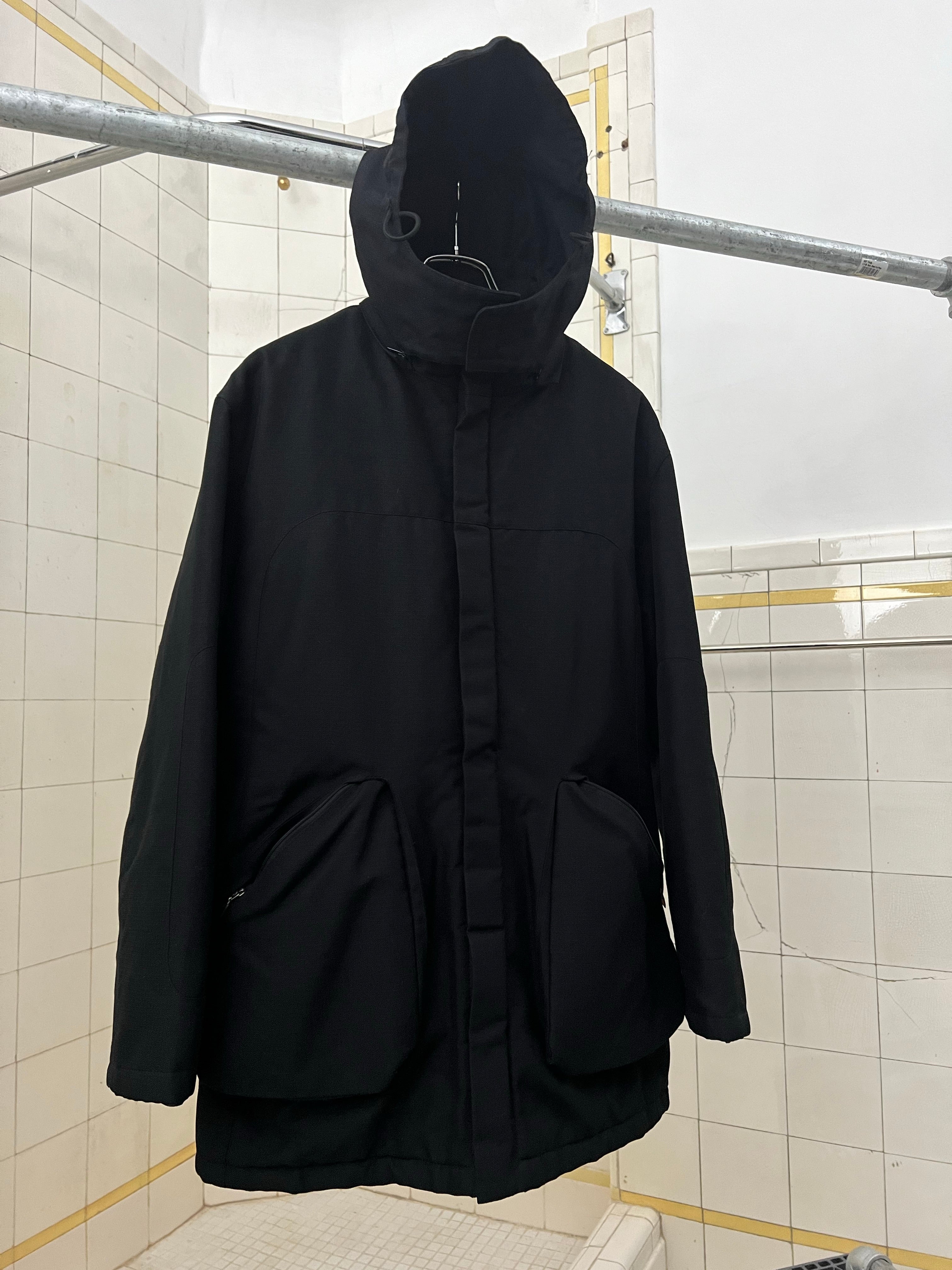 Late 1990s Mandarina Duck Egg Cell Padded Jacket with Removable Hood - Size S