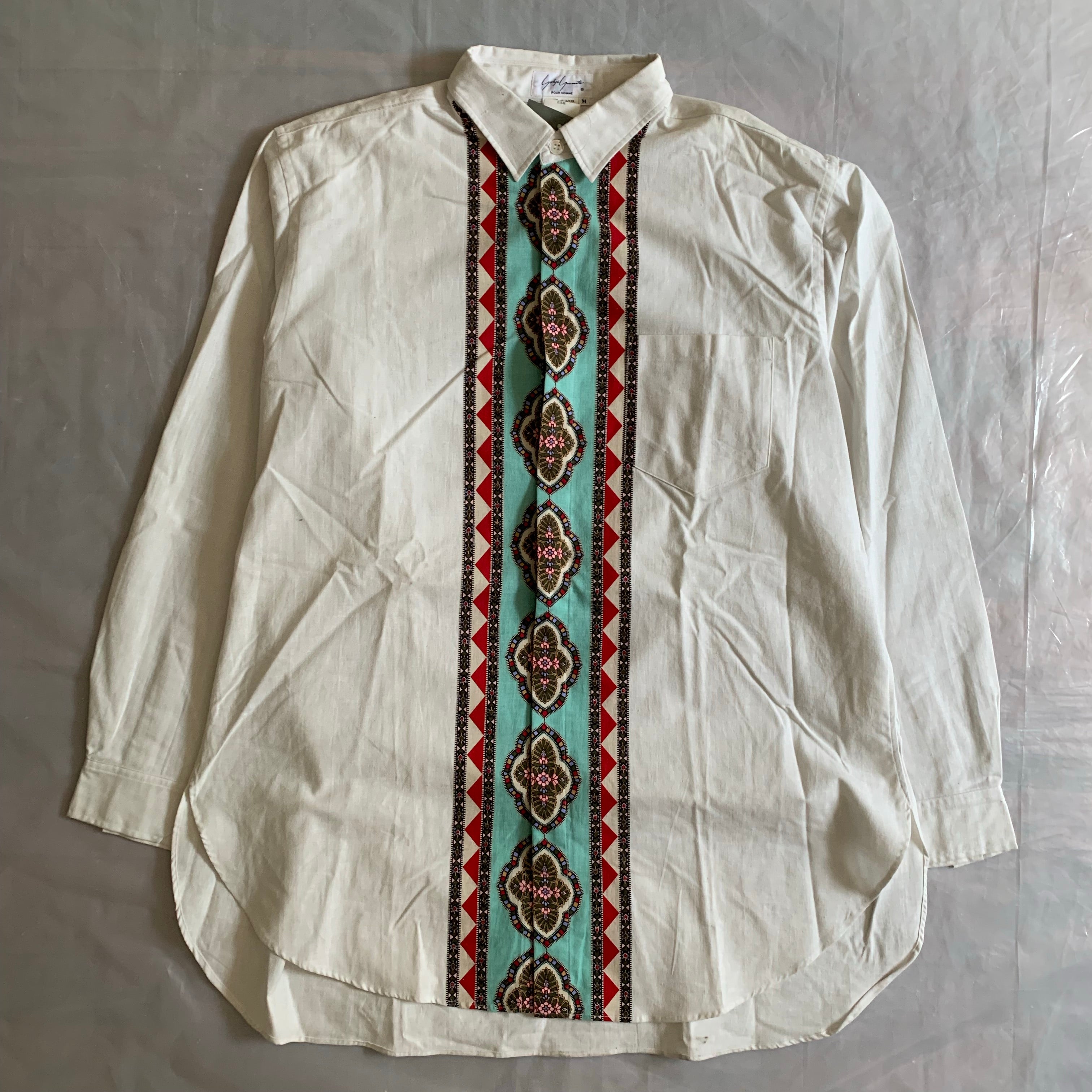 ss1991 Yohji Yamamoto Tribal Pattern Cotton Shirt - Size M