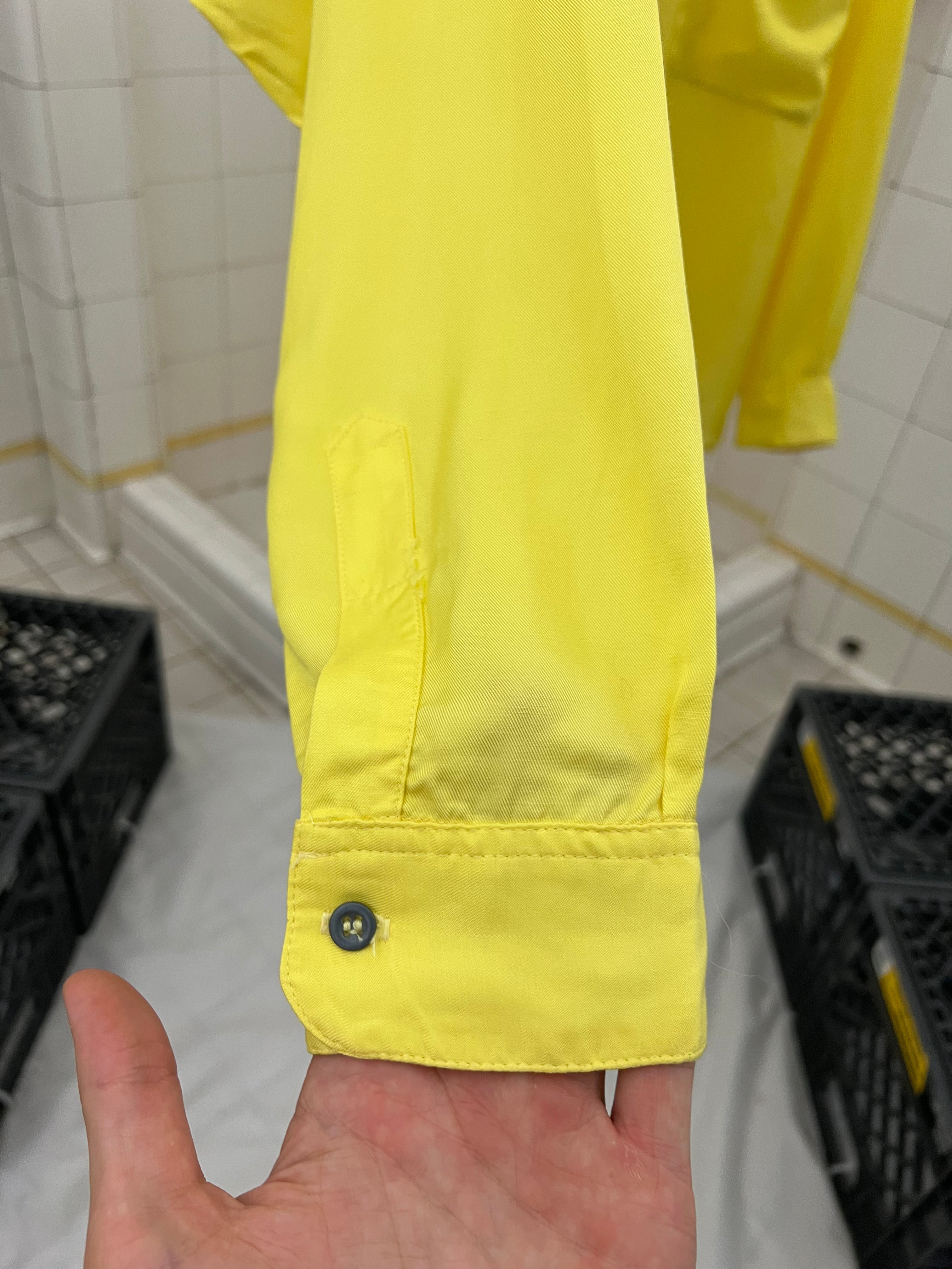 1980s Marithe Francois Girbaud Silky Yellow Button Down - Size M