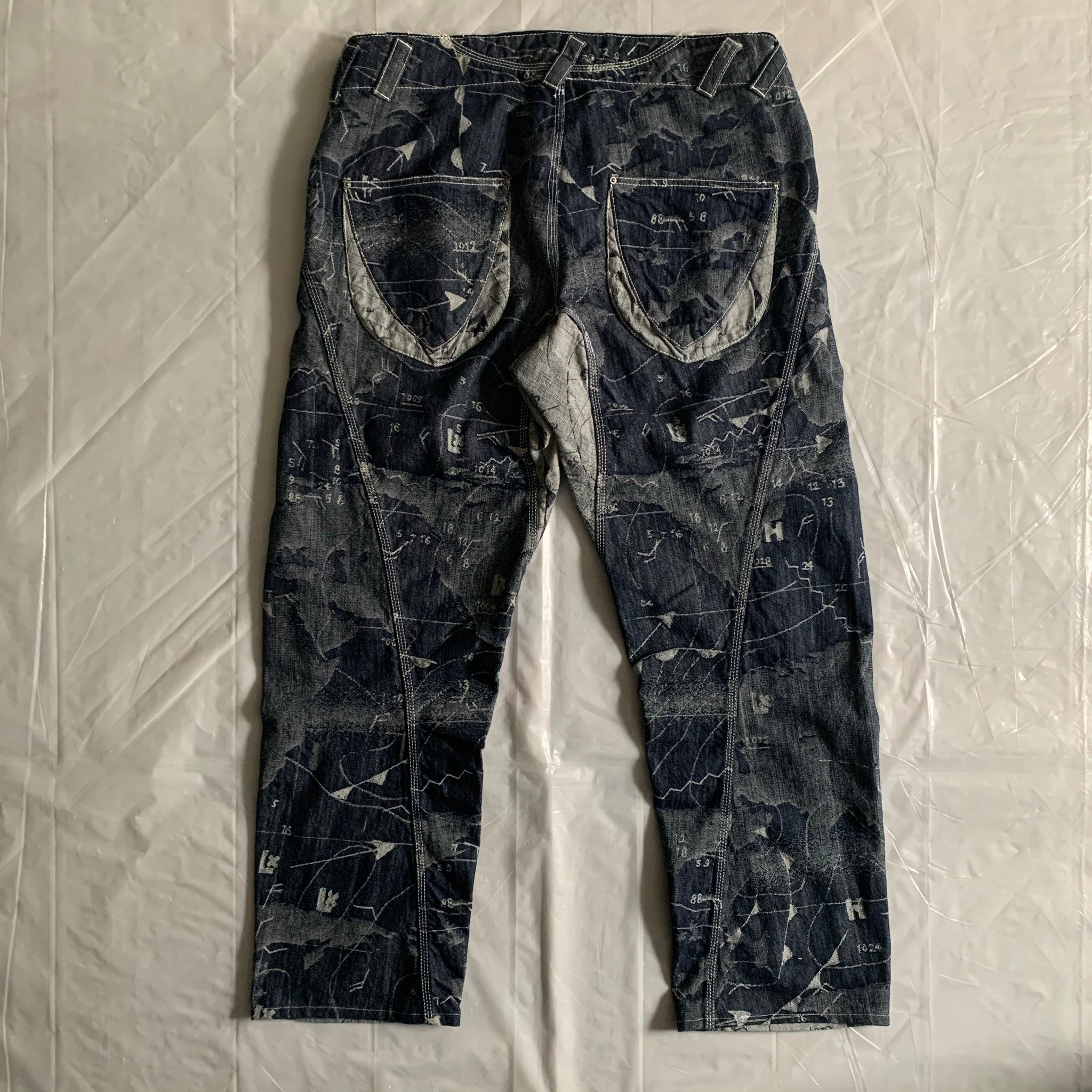 ss2008 Issey Miyake APOC Mapping Graphic Denim - Size XL