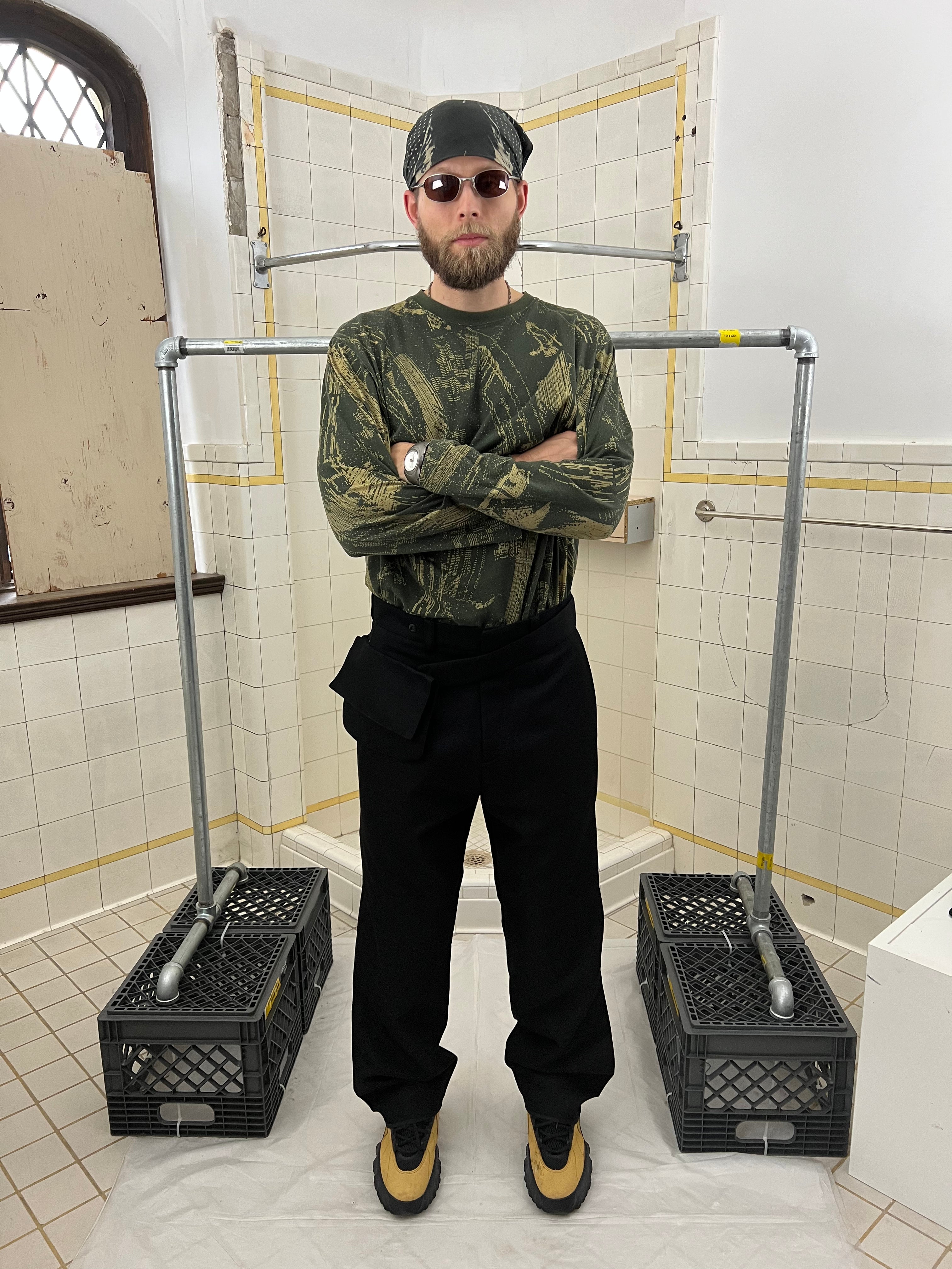 aw2017 Kiko Kostadinov 3D Double Pleat Waist Bag Trousers - Size XL |  Constant Practice