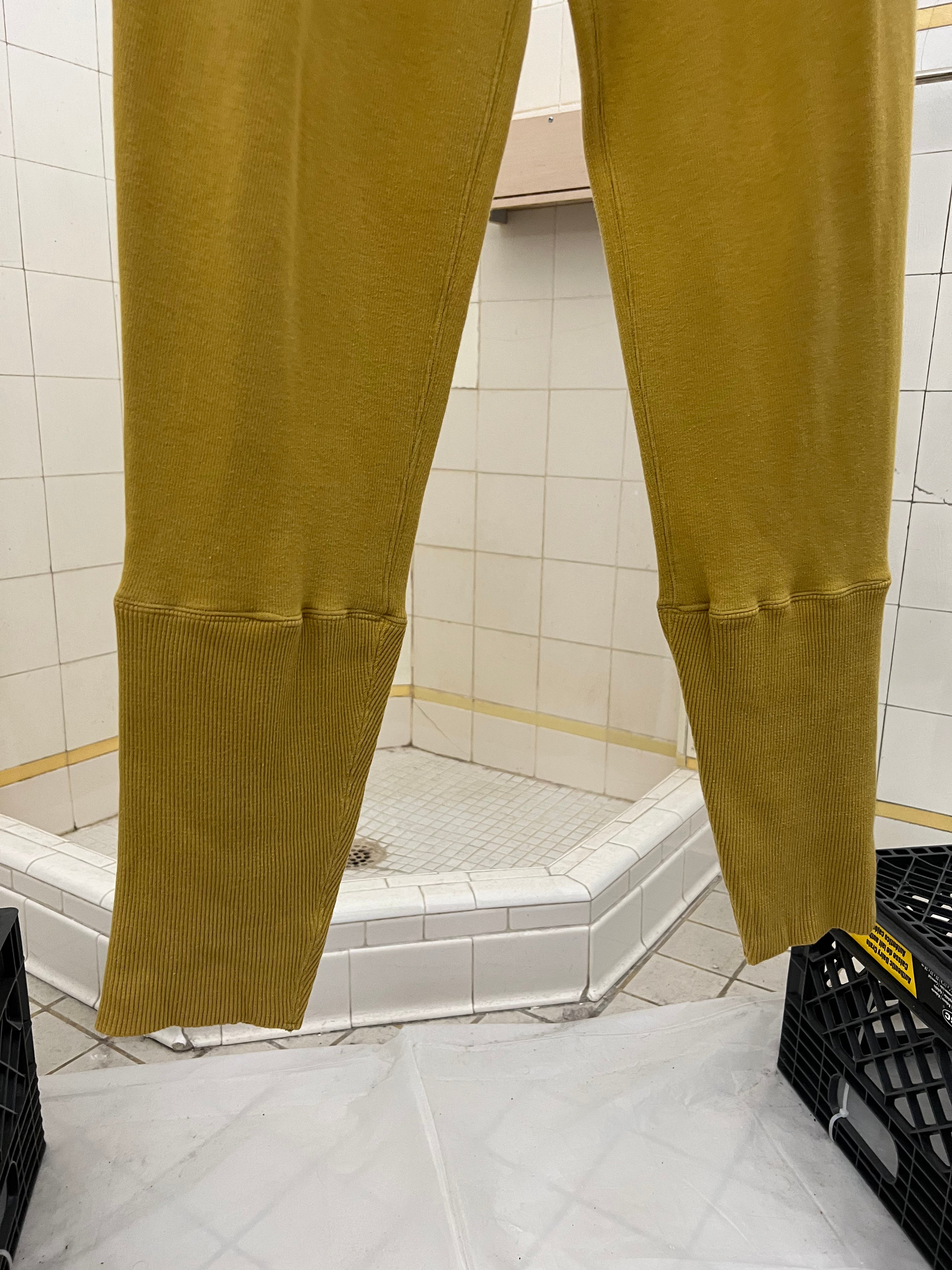 1980s Issey Miyake Yellow Sweatpants with Ribbed Pocket Detailing - Size OS