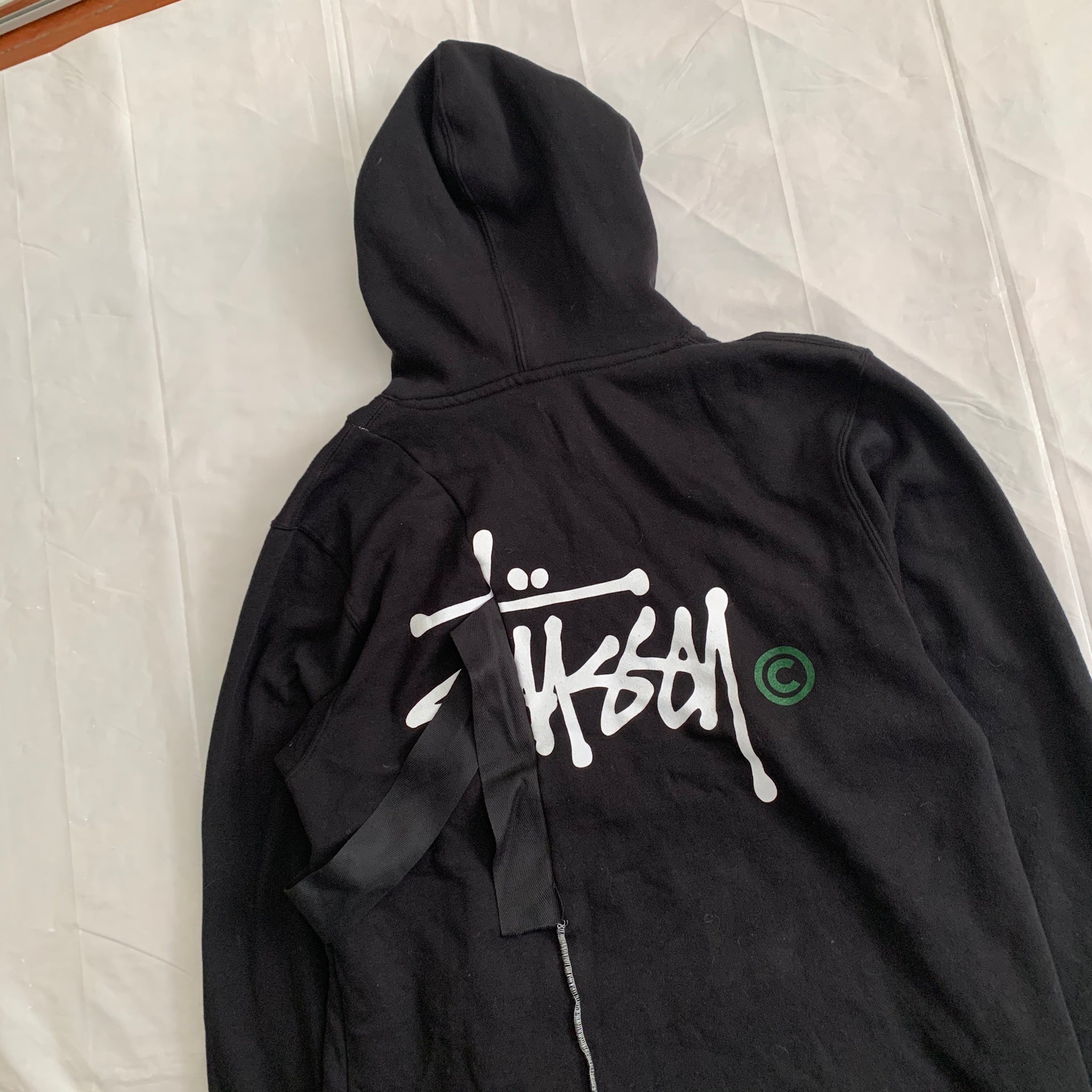 2015 Kiko Kostadinov x Stussy Split Reconstructed Black Hoodie