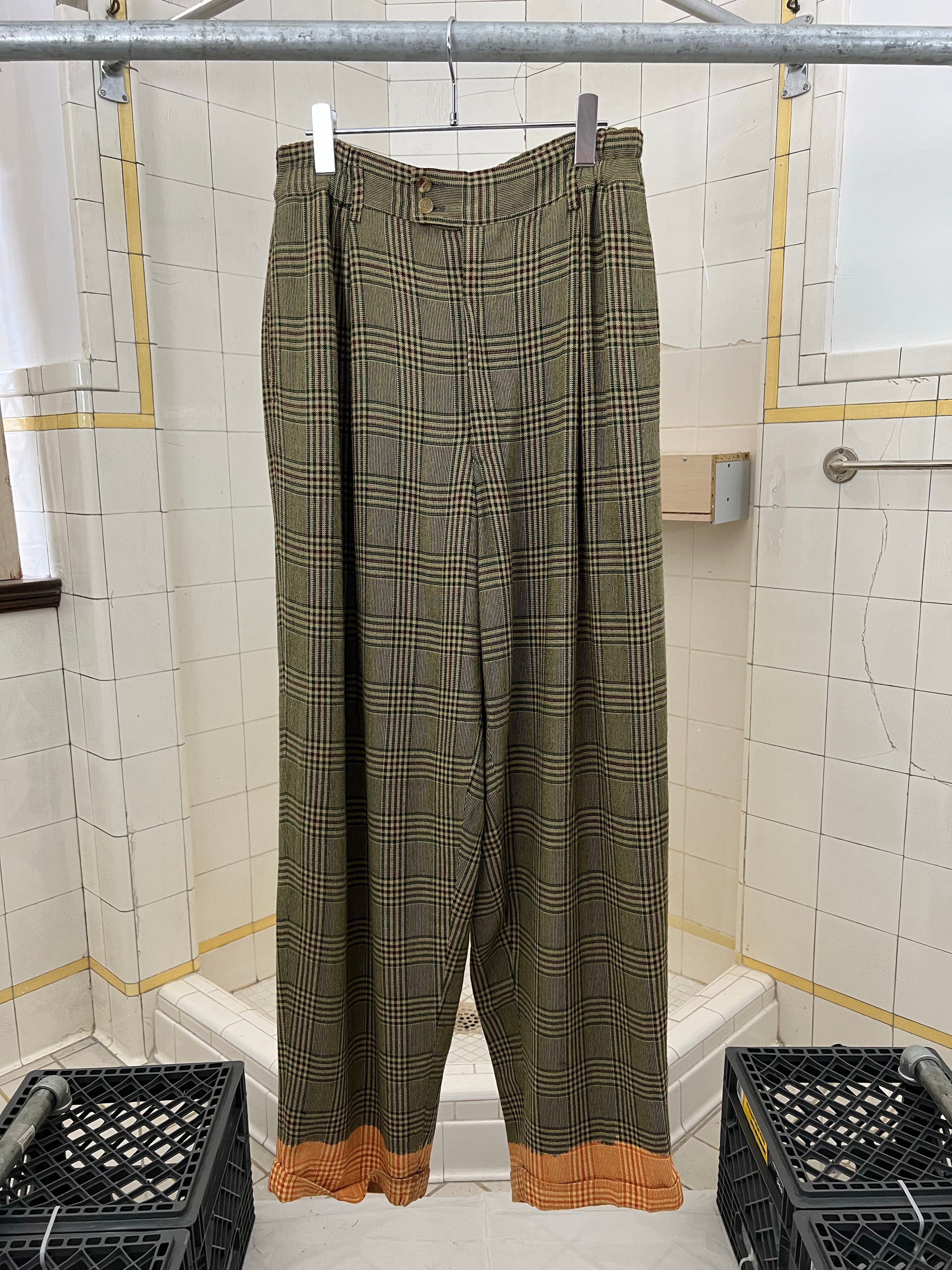 aw1993 Comme des Garcons Homme Plus Loose Pajama Trousers with Bleach Dipped Hems - Size L