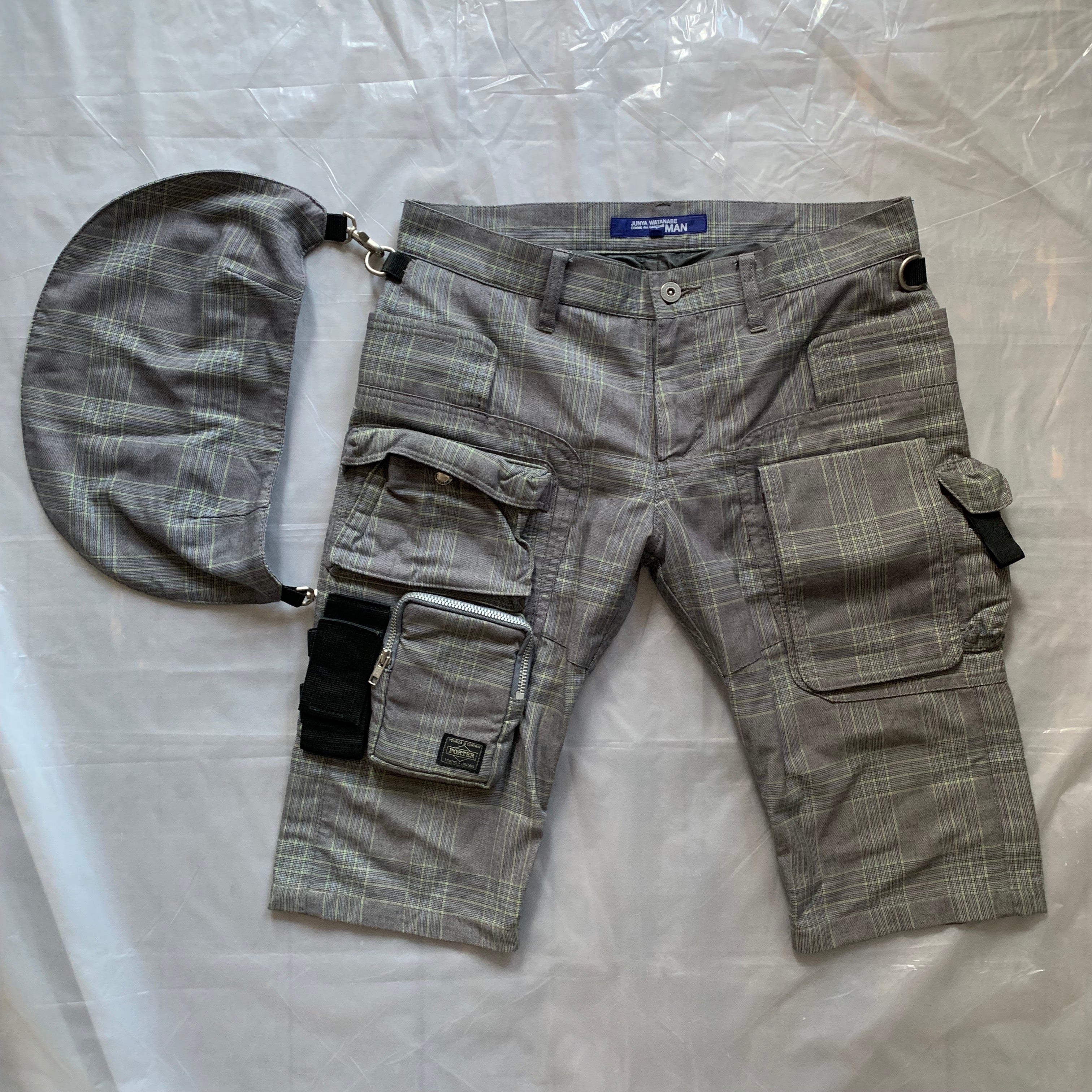 ss2005 Junya Watanabe x Porter Plaid Cargo Shorts - Size M