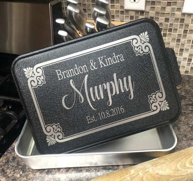Personalized Laser Engraved 9 X 13 Aluminum Cake Pan With Lid 