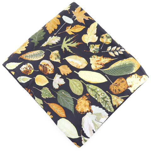Hermes shawl fallen leaf pattern silk x Angola