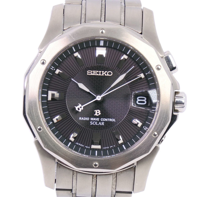 Seiko] Seiko Radio Wave 7b22-0AC0 Watch Titanium Solar Radio Clock Men's  Gray Dial Watch – KYOTO NISHIKINO