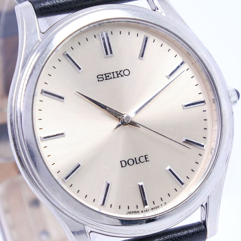 Seiko] Seiko Dolce 8J41-8010 Watch Stainless steel x leather black quartz  analog display men's silver dial watch – KYOTO NISHIKINO