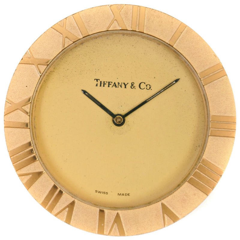 ティファニー 置時計 アトラス ロジウム スクエア クロック アラーム 