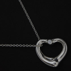 Tiffany & co.] Collar de Sapelletti de corazón abierto PLATA 925 X damas de diamantes A+Rango – NISHIKINO