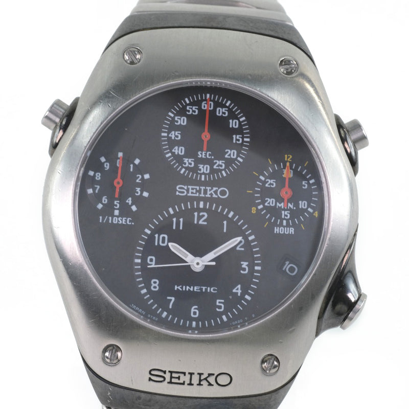 Seiko] Seiko 9T82-0A30 Watch Stainless steel x Rubber Auto Quartz  Chronograph Men's Gray Dial Watch – KYOTO NISHIKINO